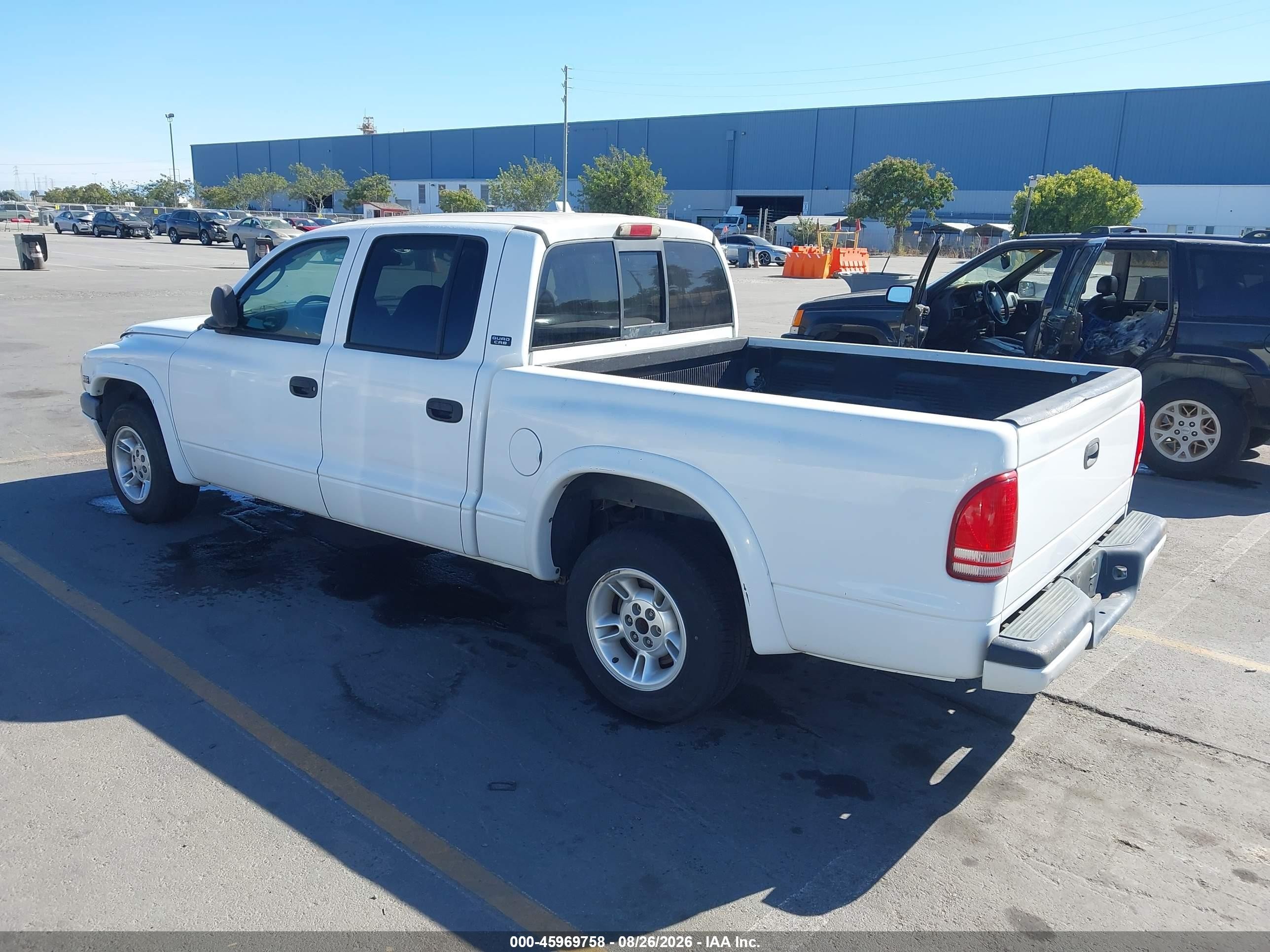 2000 Dodge Dakota Slt/sport White vin: 1B7GL2AX9YS776219