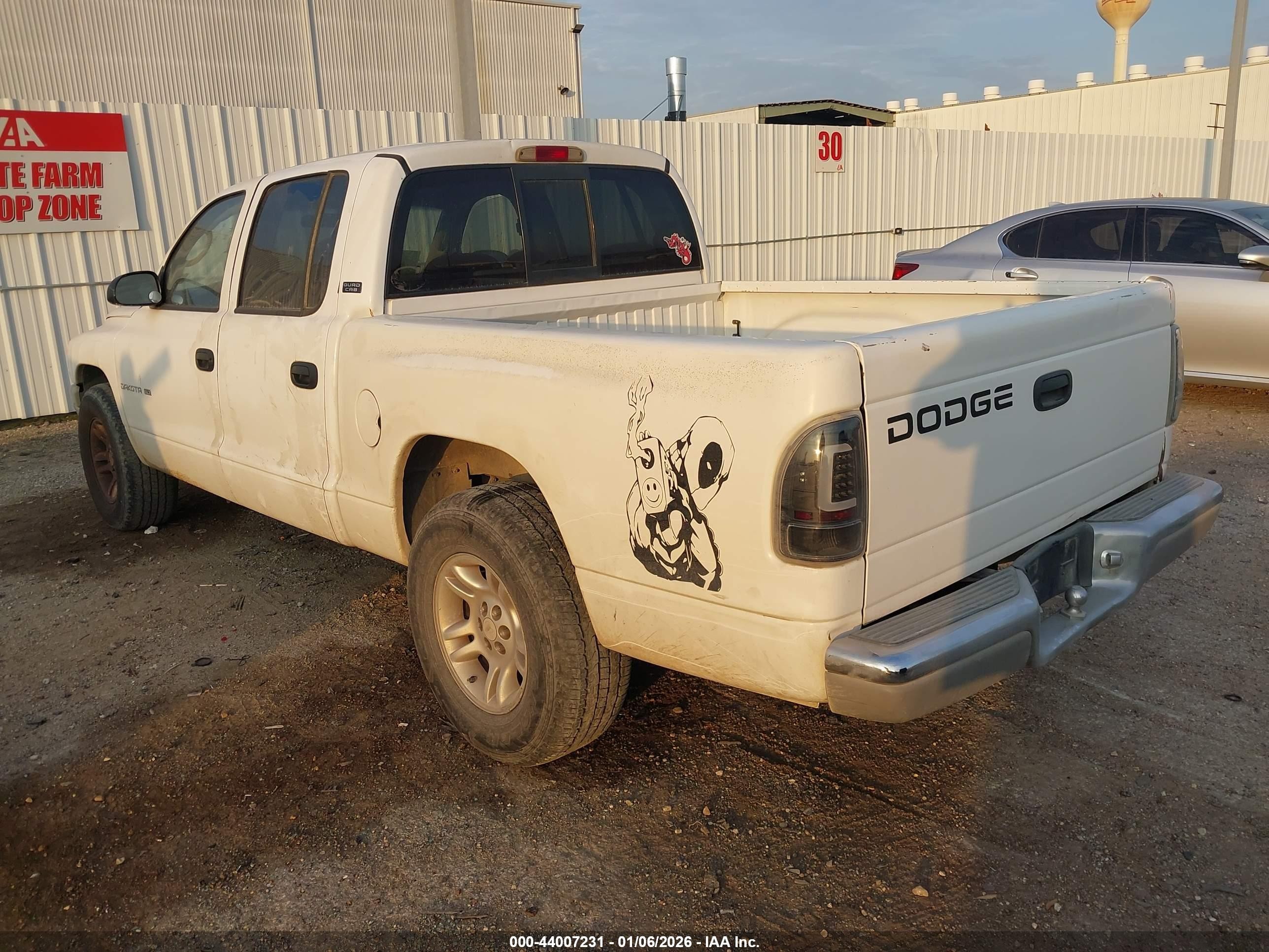 2001 Dodge Dakota Slt/sport White vin: 1B7GL2AXX1S138938
