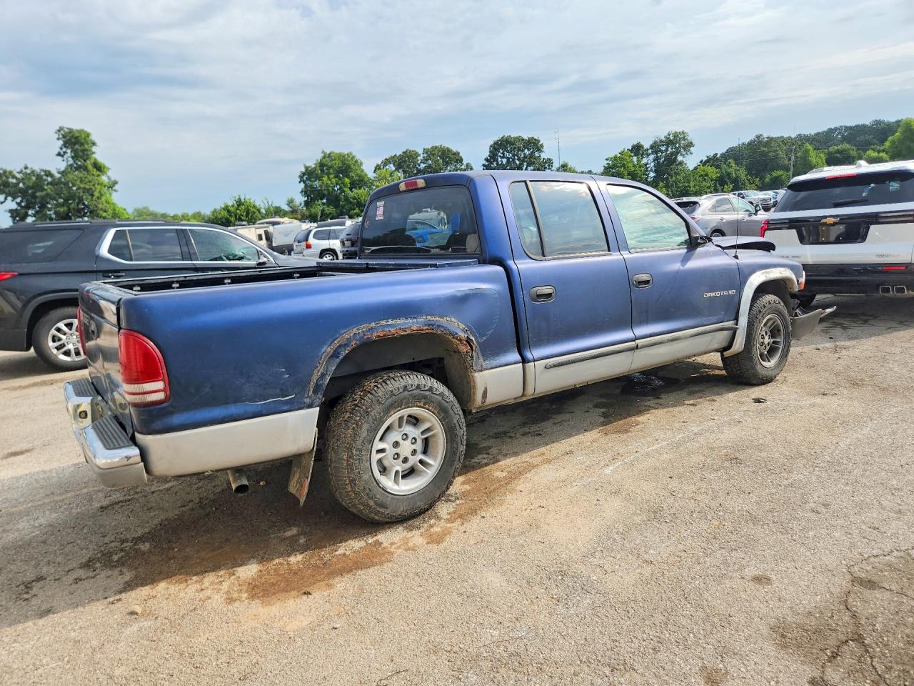 2000 Dodge Dakota Quad Blue vin: 1B7GL2AZ2YS682068