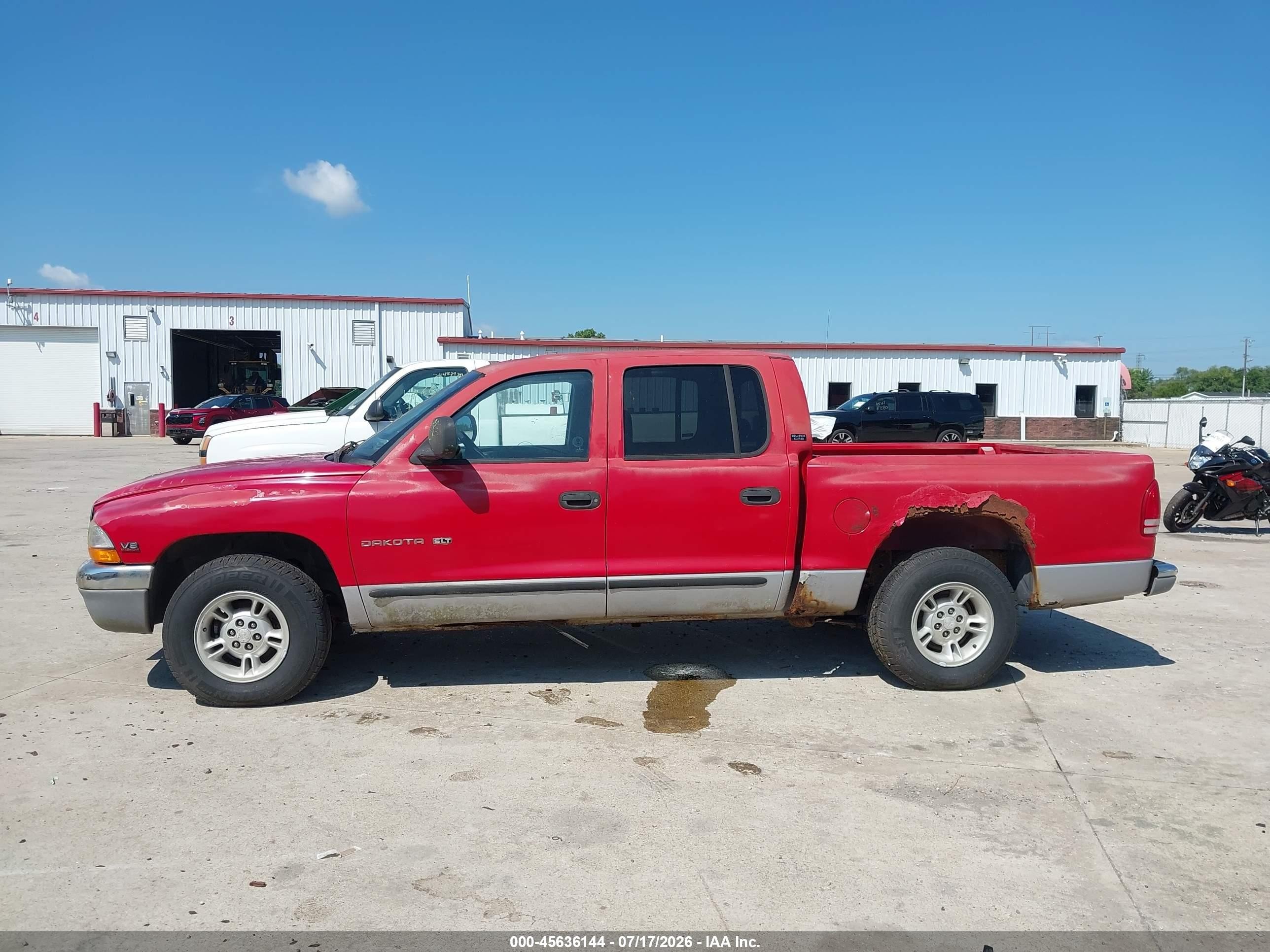 2000 Dodge Dakota Quad Red vin: 1B7GL2AZ7YS726114