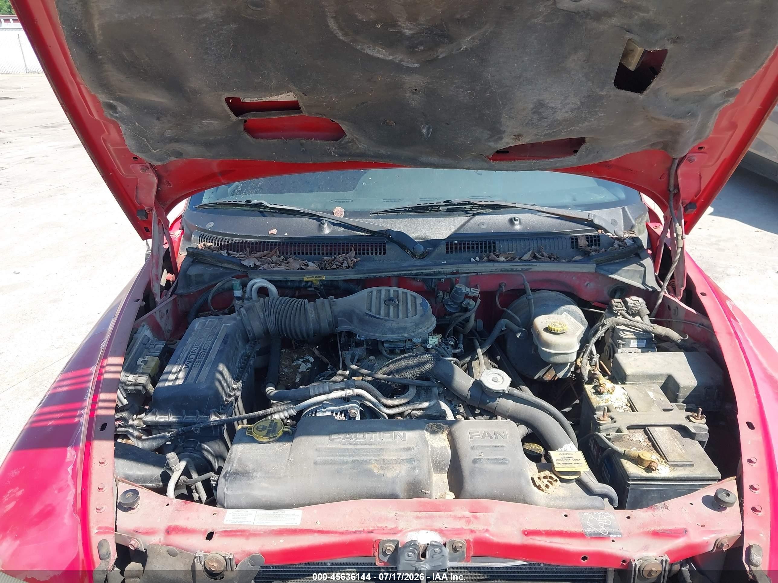 2000 Dodge Dakota Quad Red vin: 1B7GL2AZ7YS726114