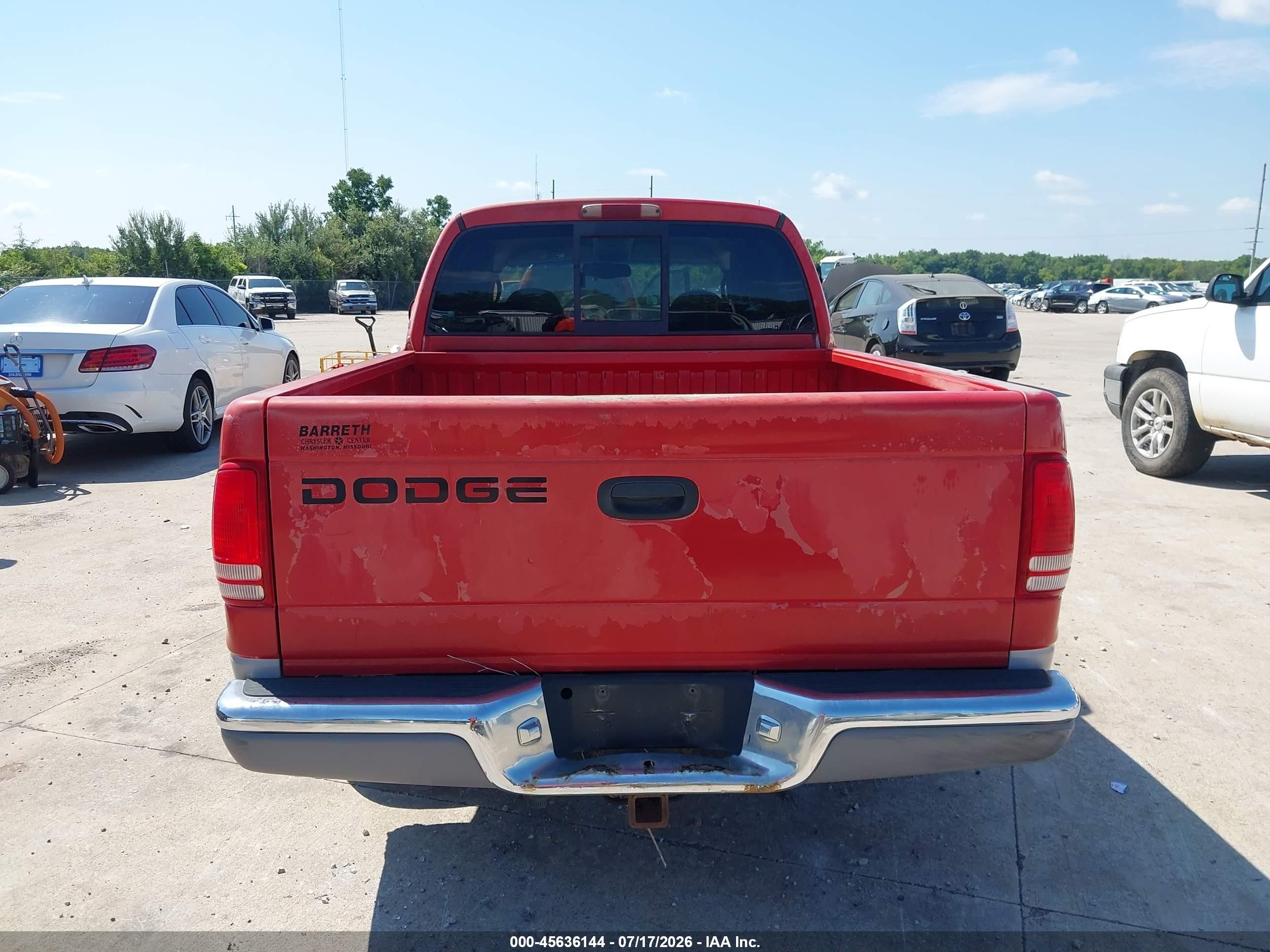 2000 Dodge Dakota Quad Red vin: 1B7GL2AZ7YS726114