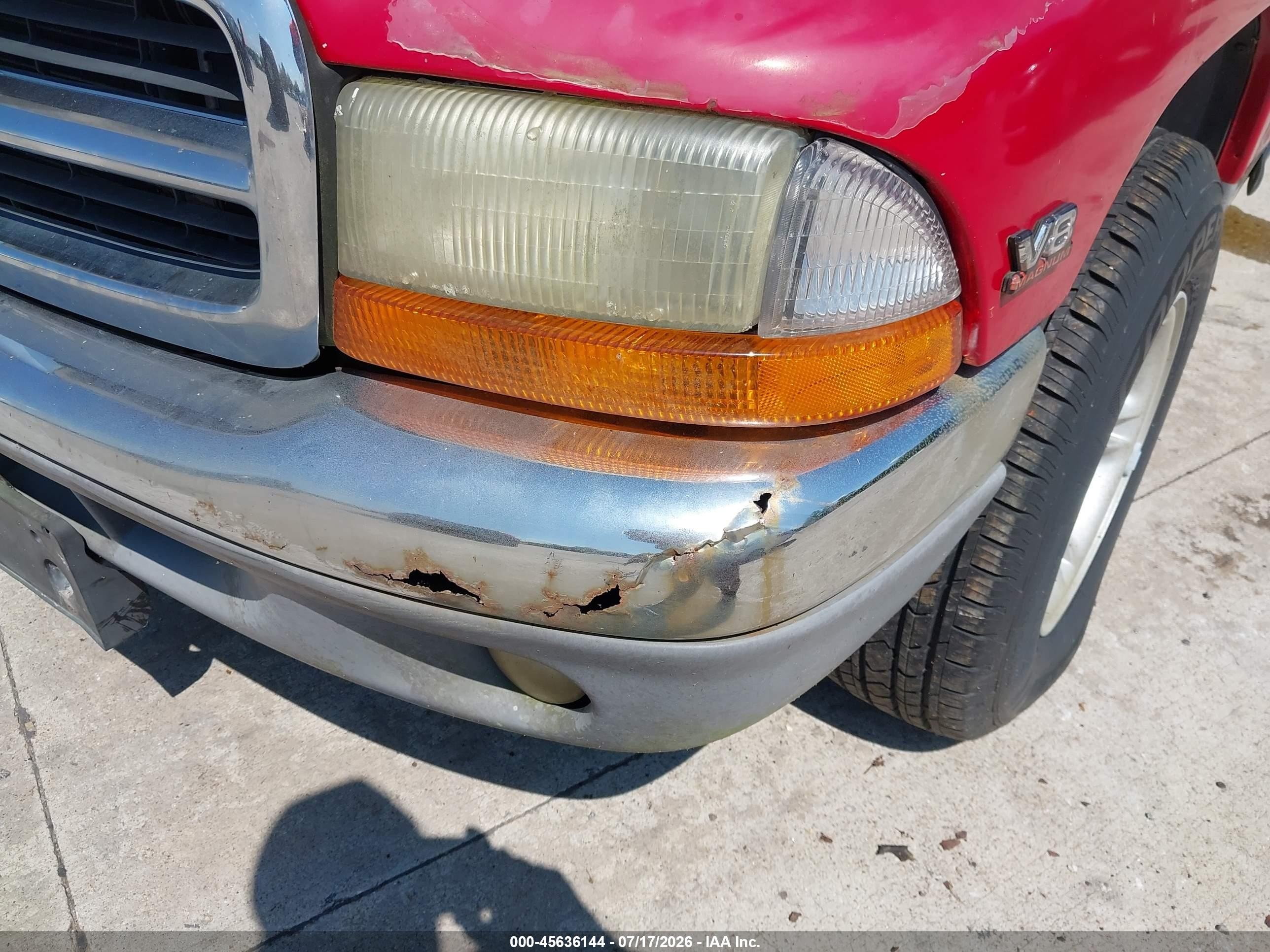 2000 Dodge Dakota Quad Red vin: 1B7GL2AZ7YS726114