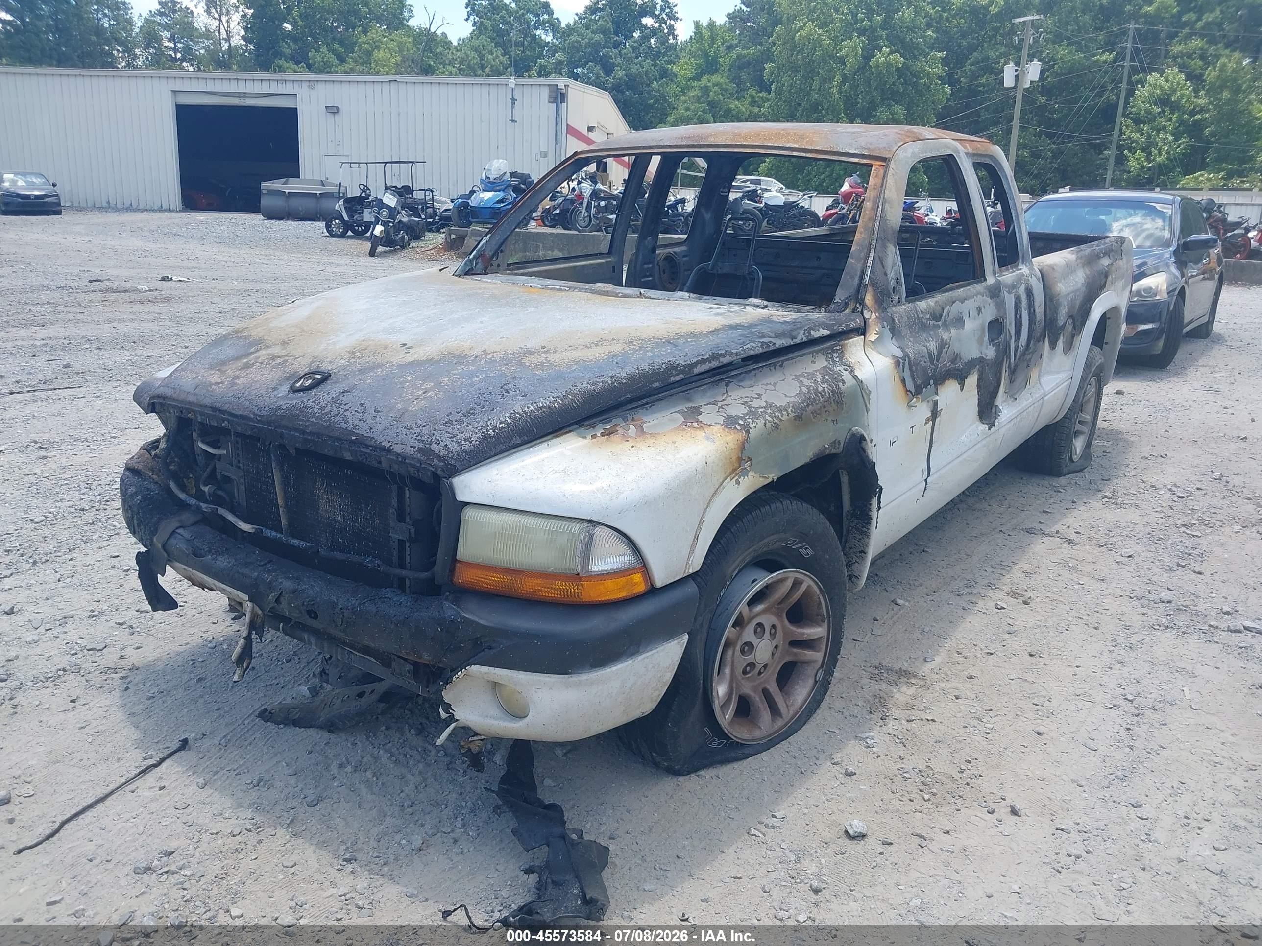 2002 Dodge Dakota Sport White vin: 1B7GL32X02S584215