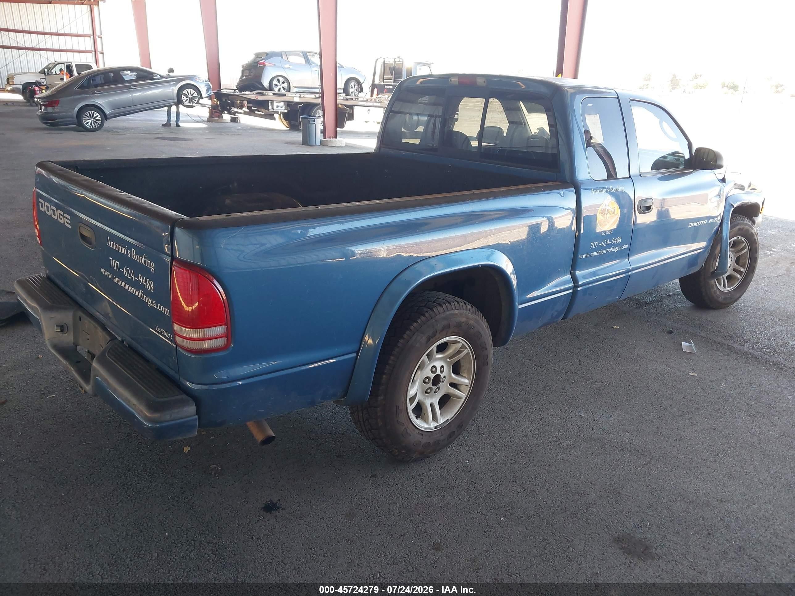 2002 Dodge Dakota Sport Blue vin: 1B7GL32X12S717970