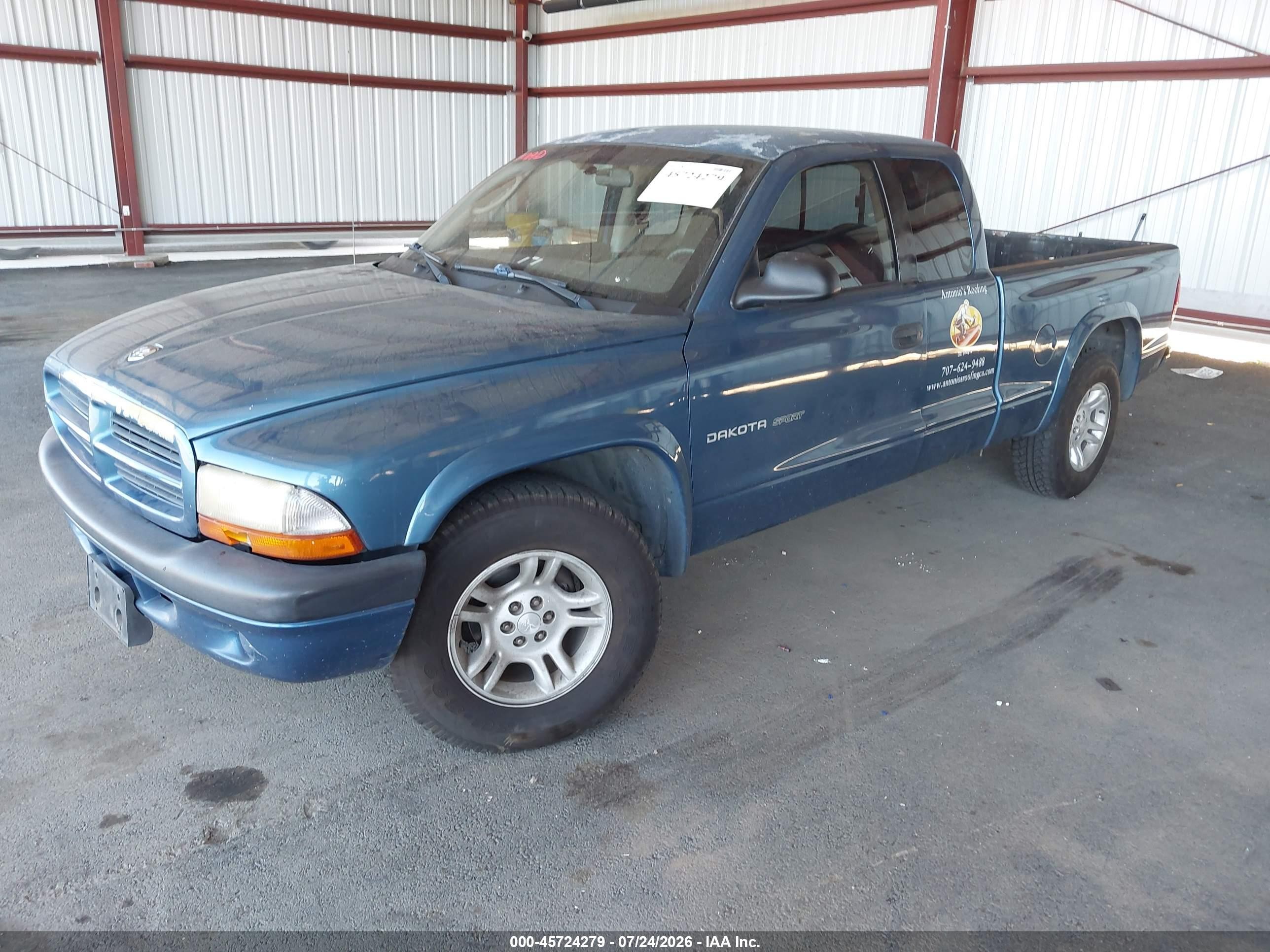 2002 Dodge Dakota Sport Blue vin: 1B7GL32X12S717970