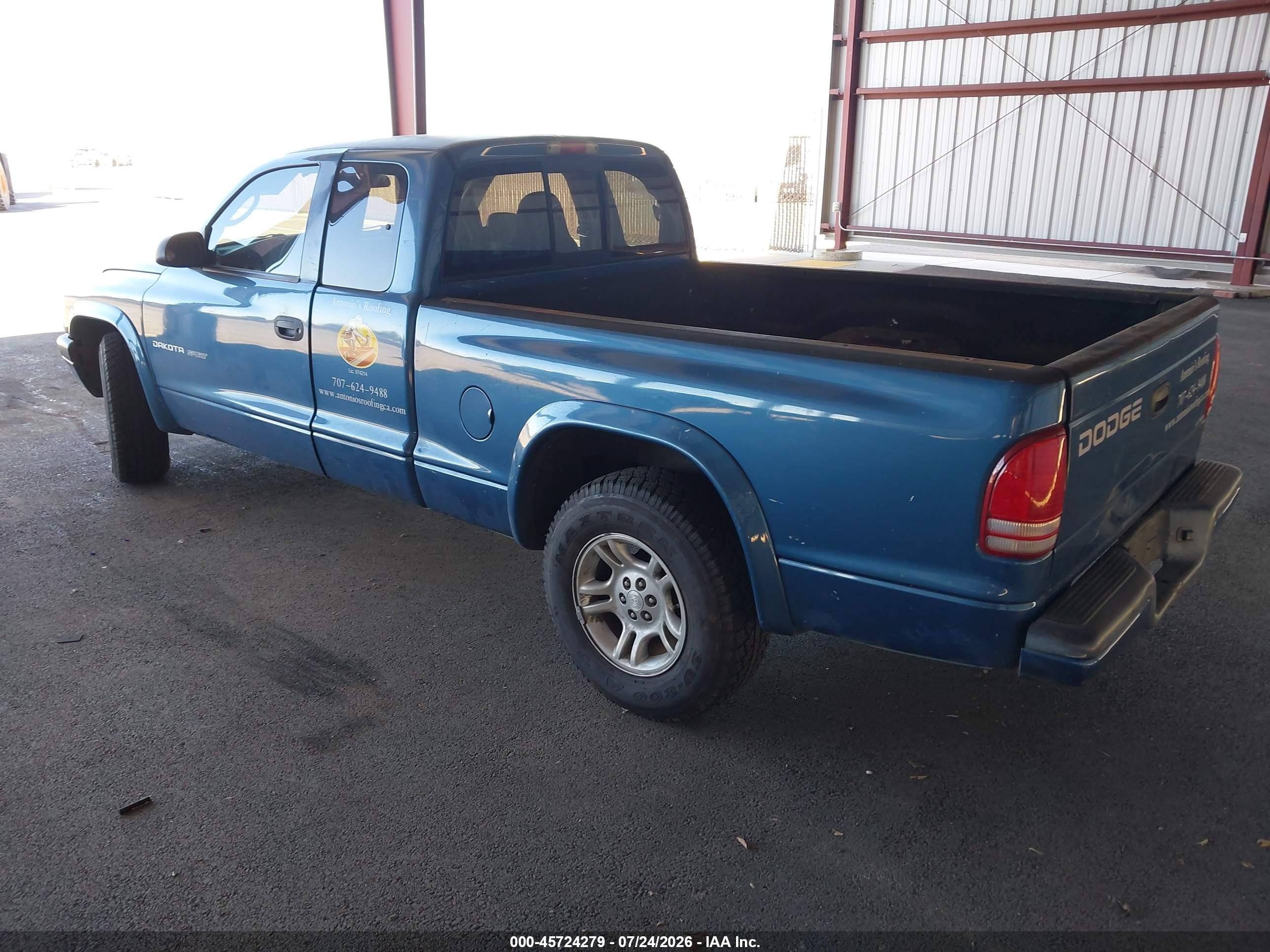 2002 Dodge Dakota Sport Blue vin: 1B7GL32X12S717970
