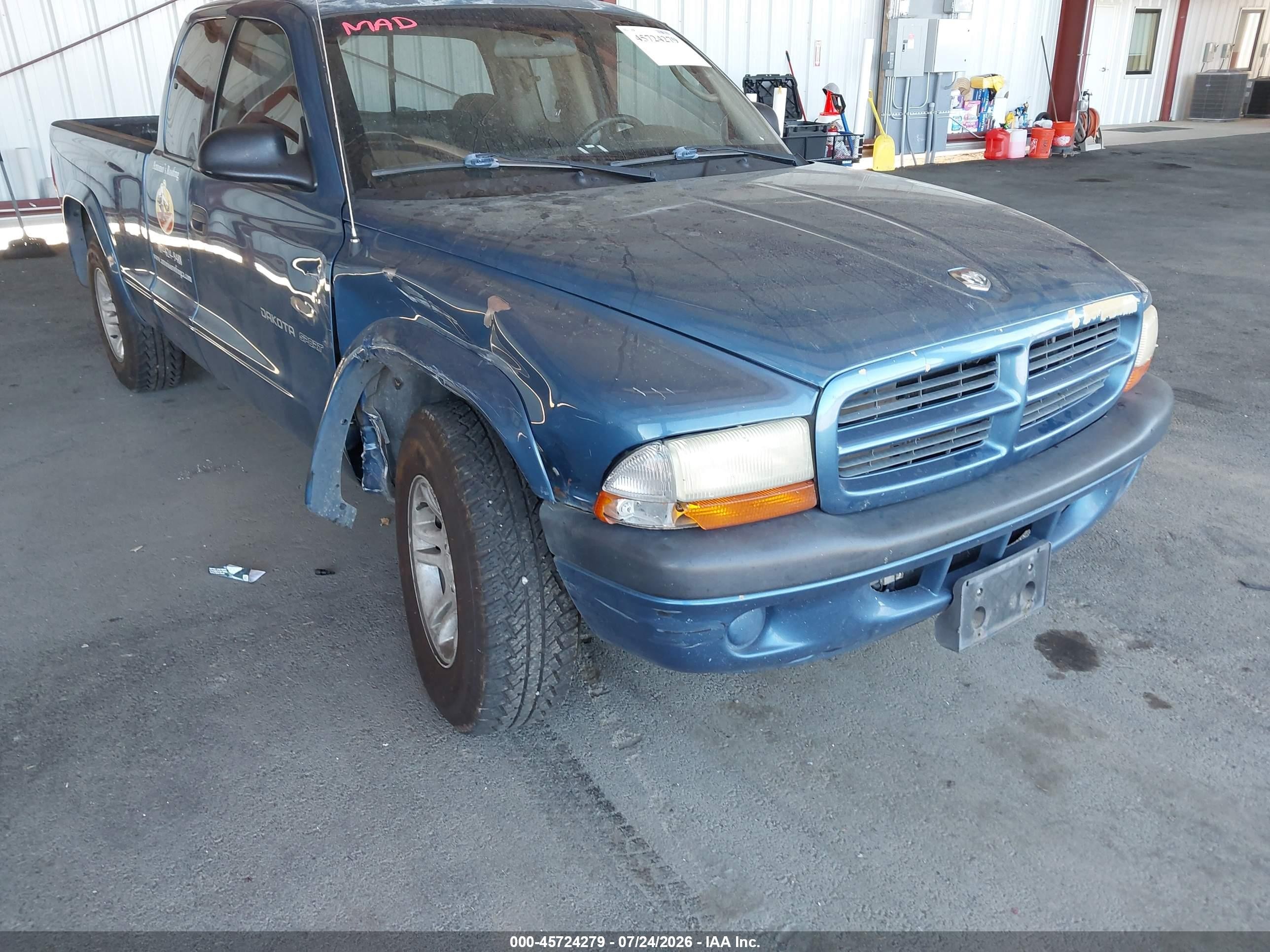 2002 Dodge Dakota Sport Blue vin: 1B7GL32X12S717970