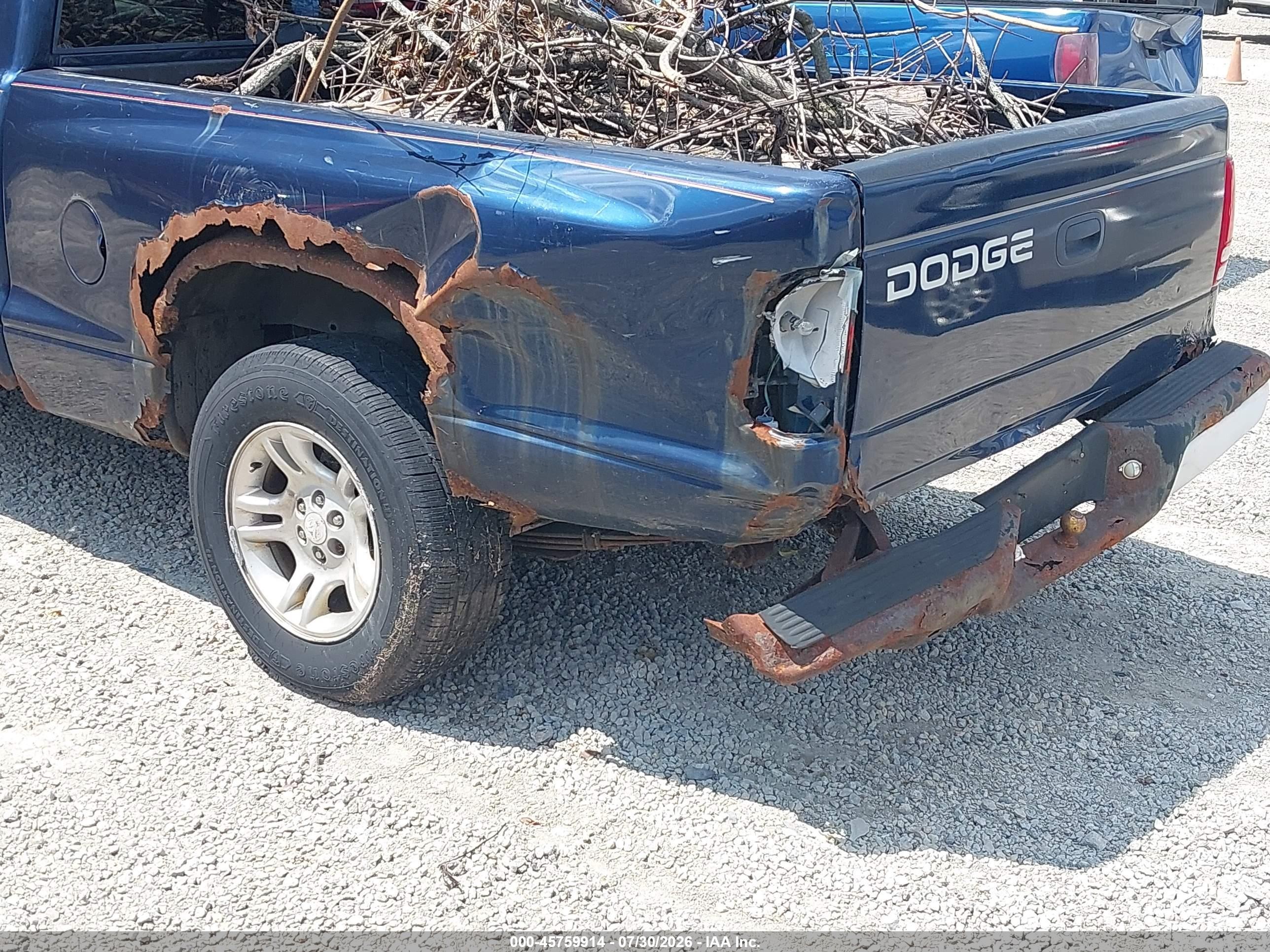 2002 Dodge Dakota Sport Blue vin: 1B7GL32X42S512143