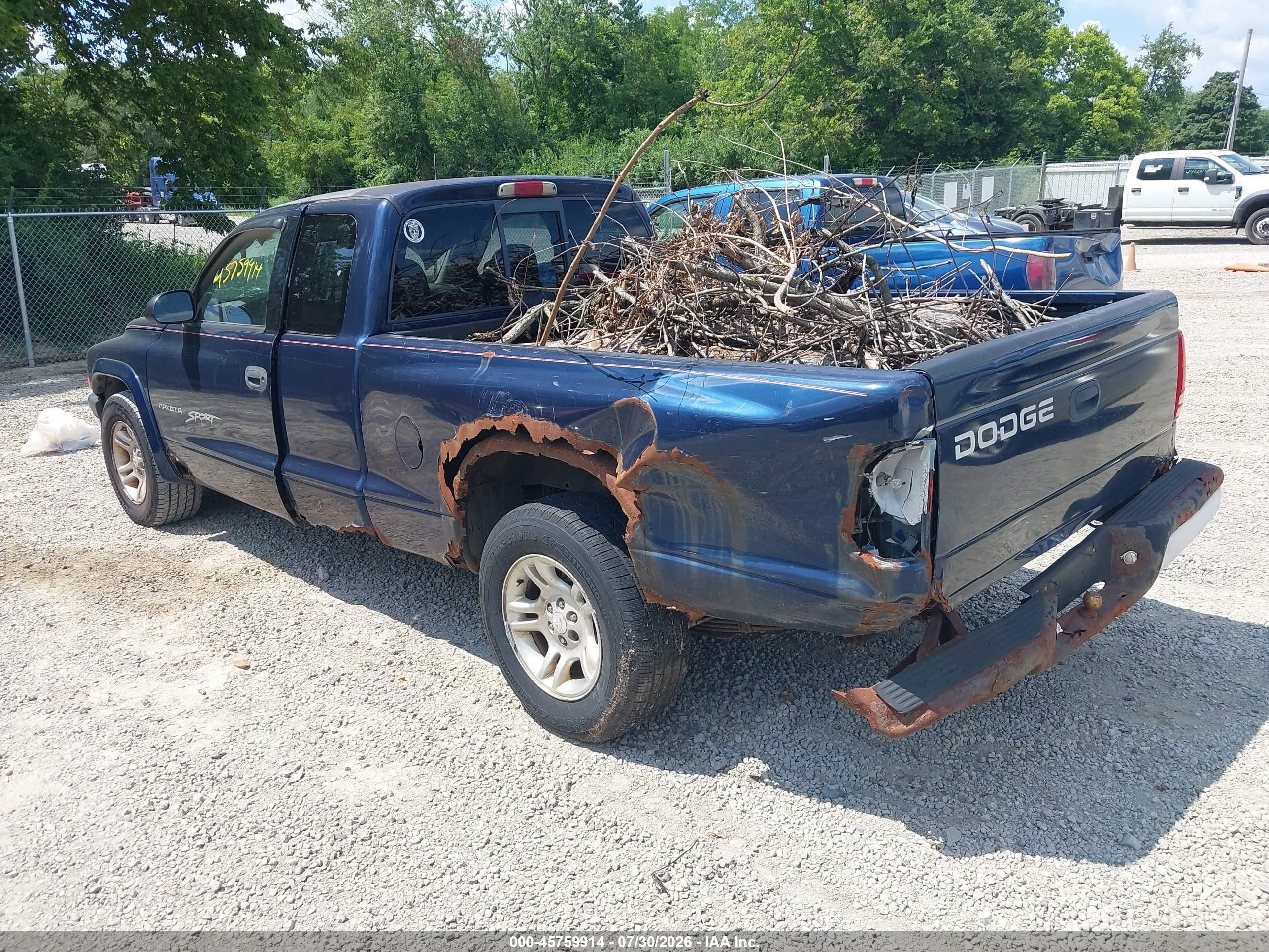 2002 Dodge Dakota Sport Blue vin: 1B7GL32X42S512143