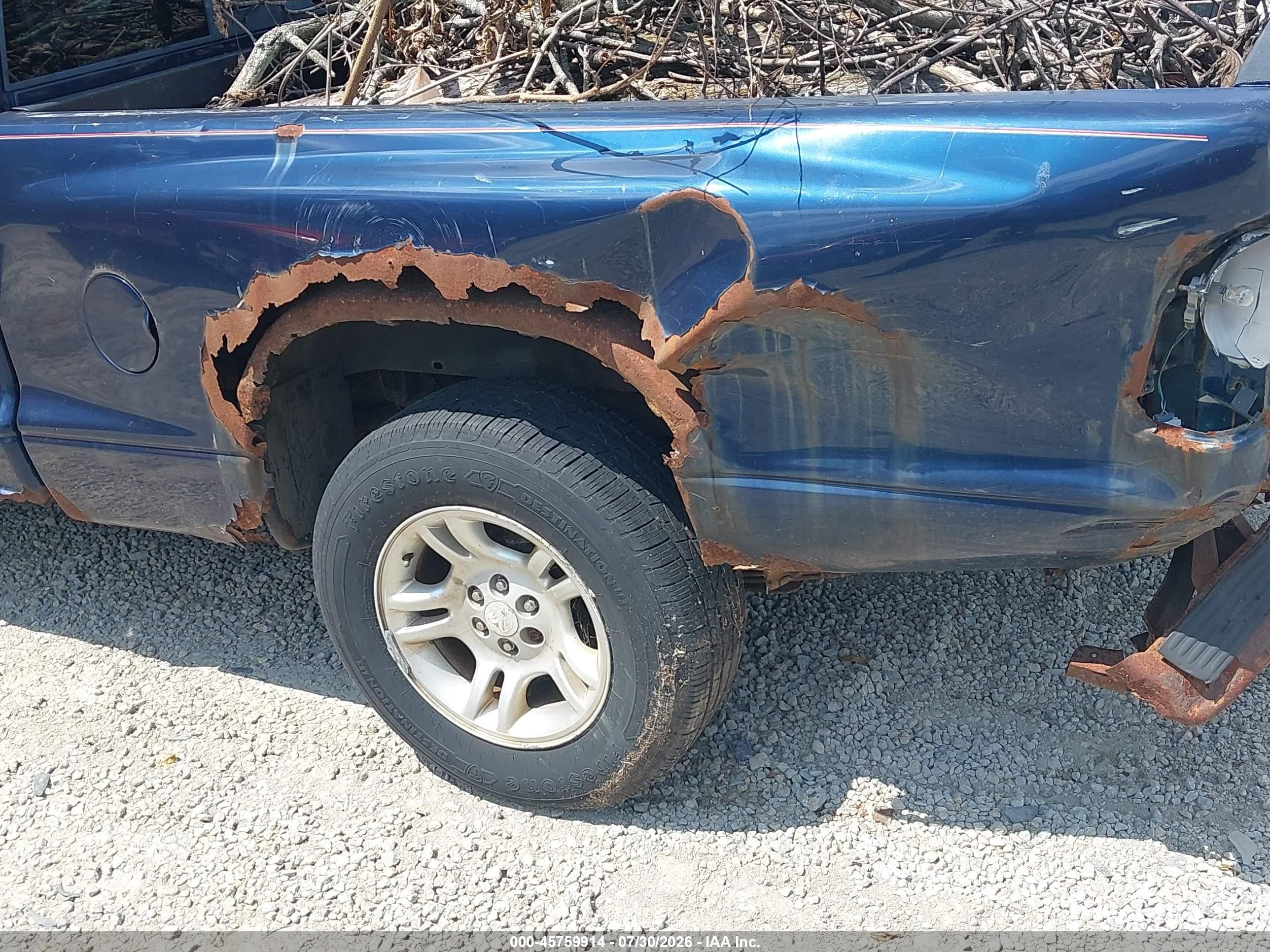 2002 Dodge Dakota Sport Blue vin: 1B7GL32X42S512143