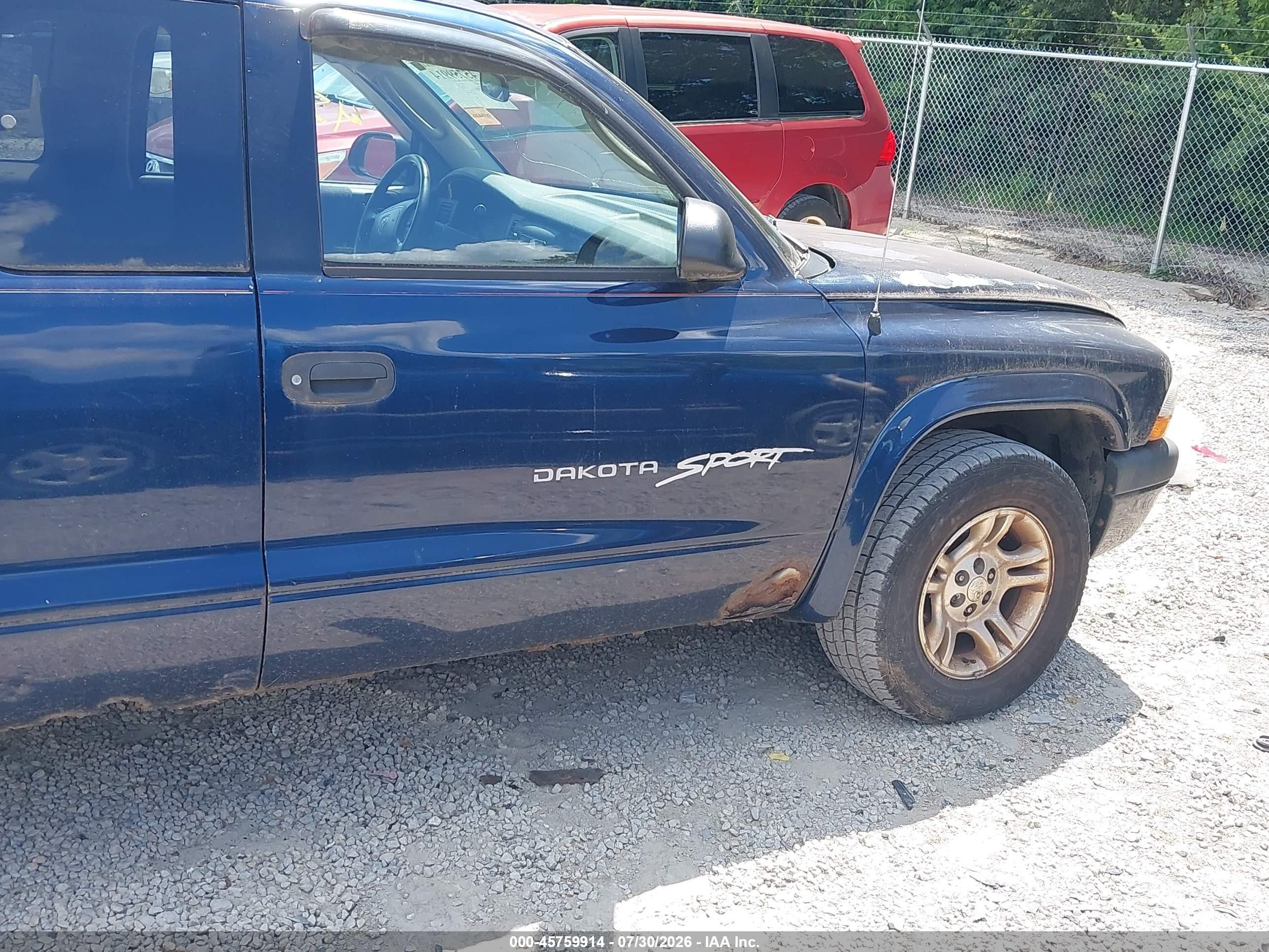 2002 Dodge Dakota Sport Blue vin: 1B7GL32X42S512143