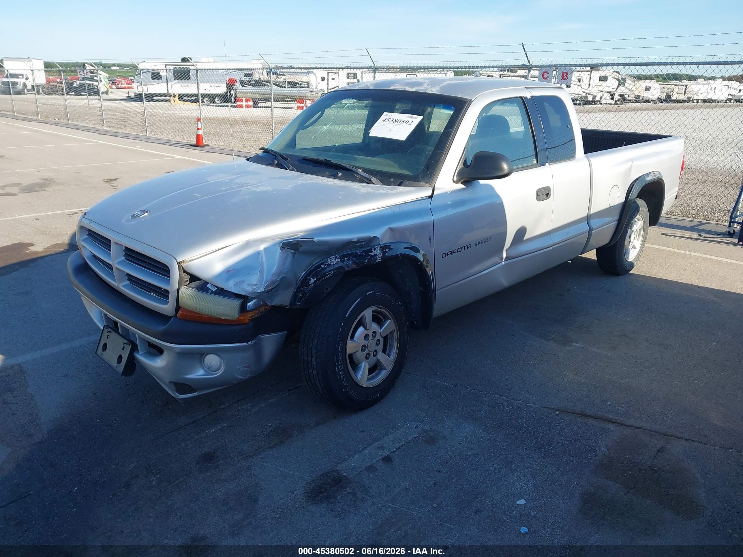 2002 Dodge Dakota Sport Silver vin: 1B7GL32X82S539135