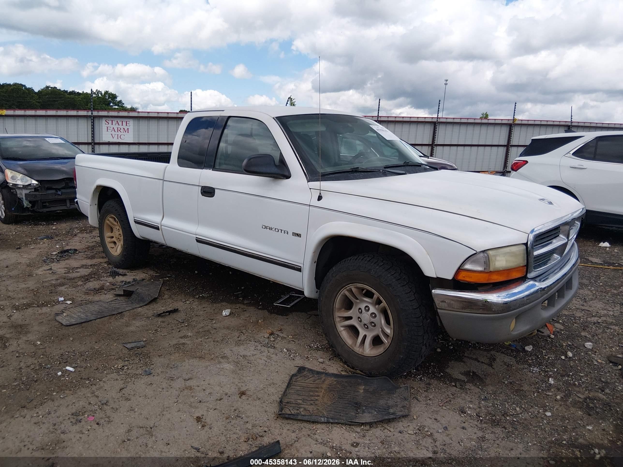 2002 Dodge Dakota Slt White vin: 1B7GL42N12S507860