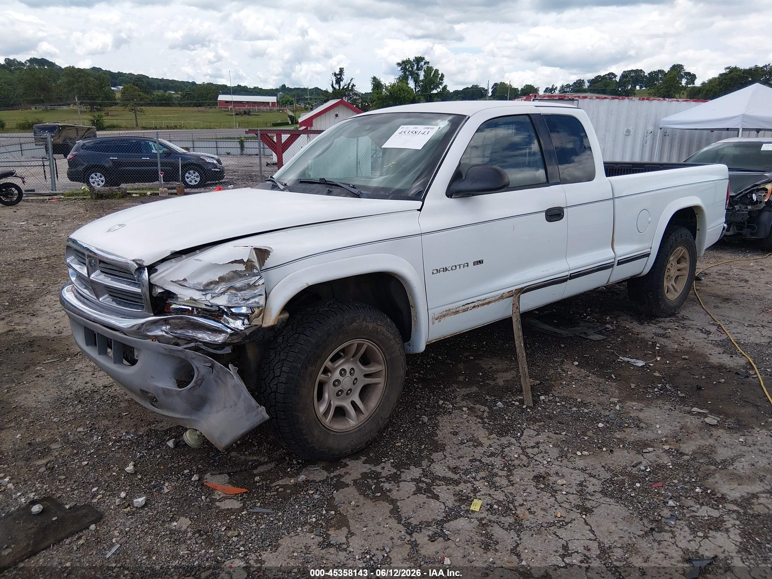 2002 Dodge Dakota Slt White vin: 1B7GL42N12S507860