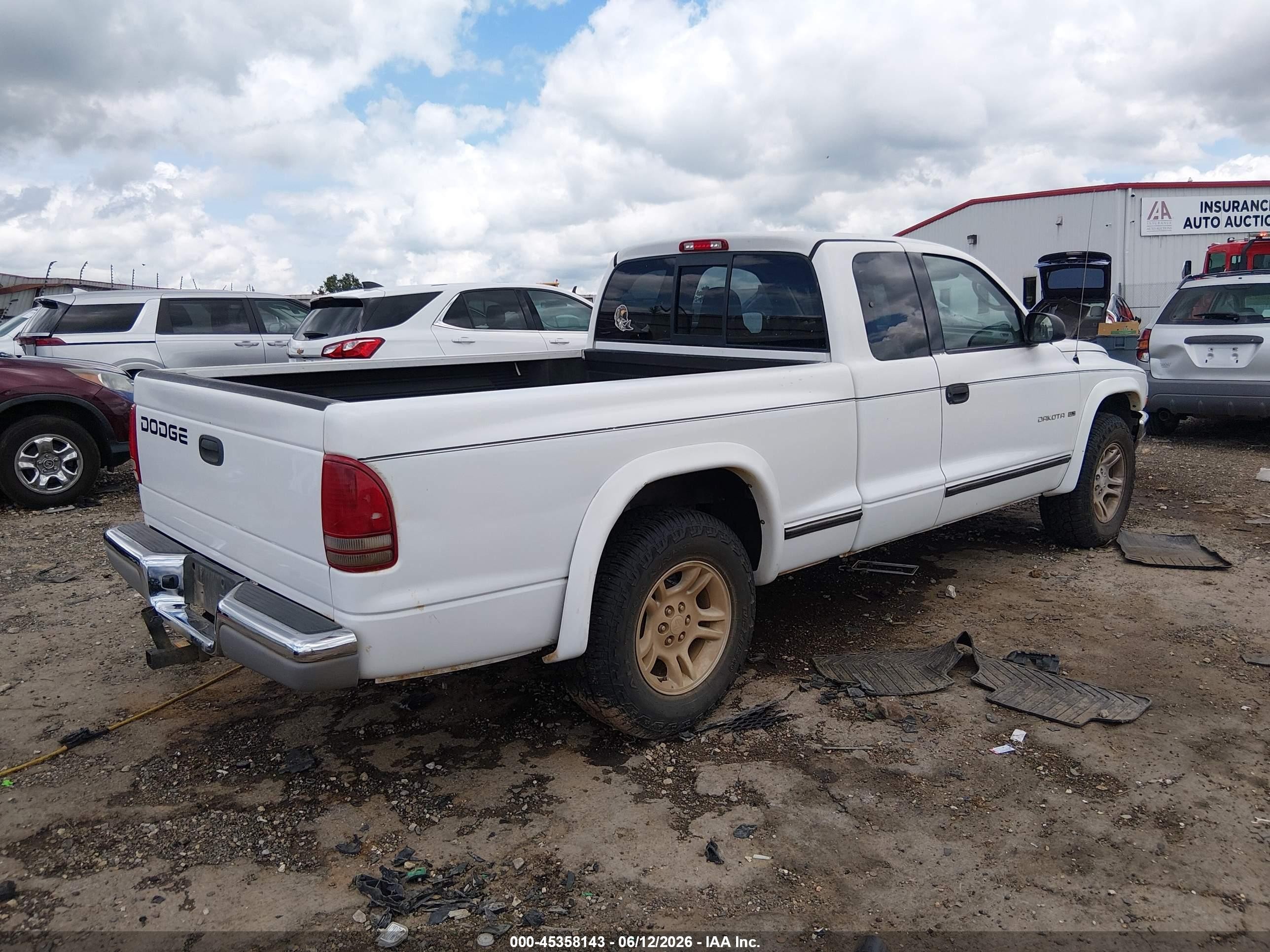 2002 Dodge Dakota Slt White vin: 1B7GL42N12S507860