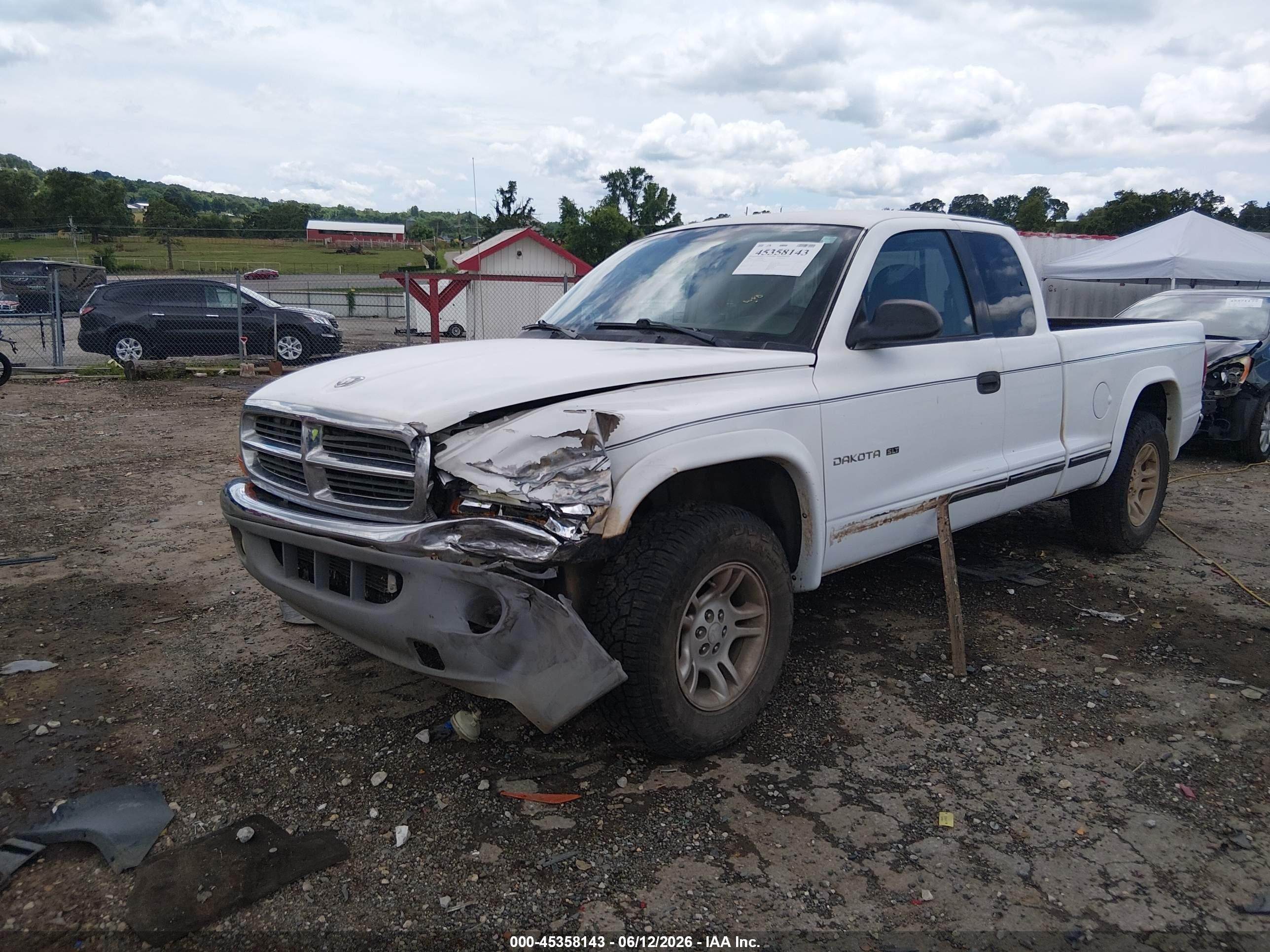 2002 Dodge Dakota Slt White vin: 1B7GL42N12S507860