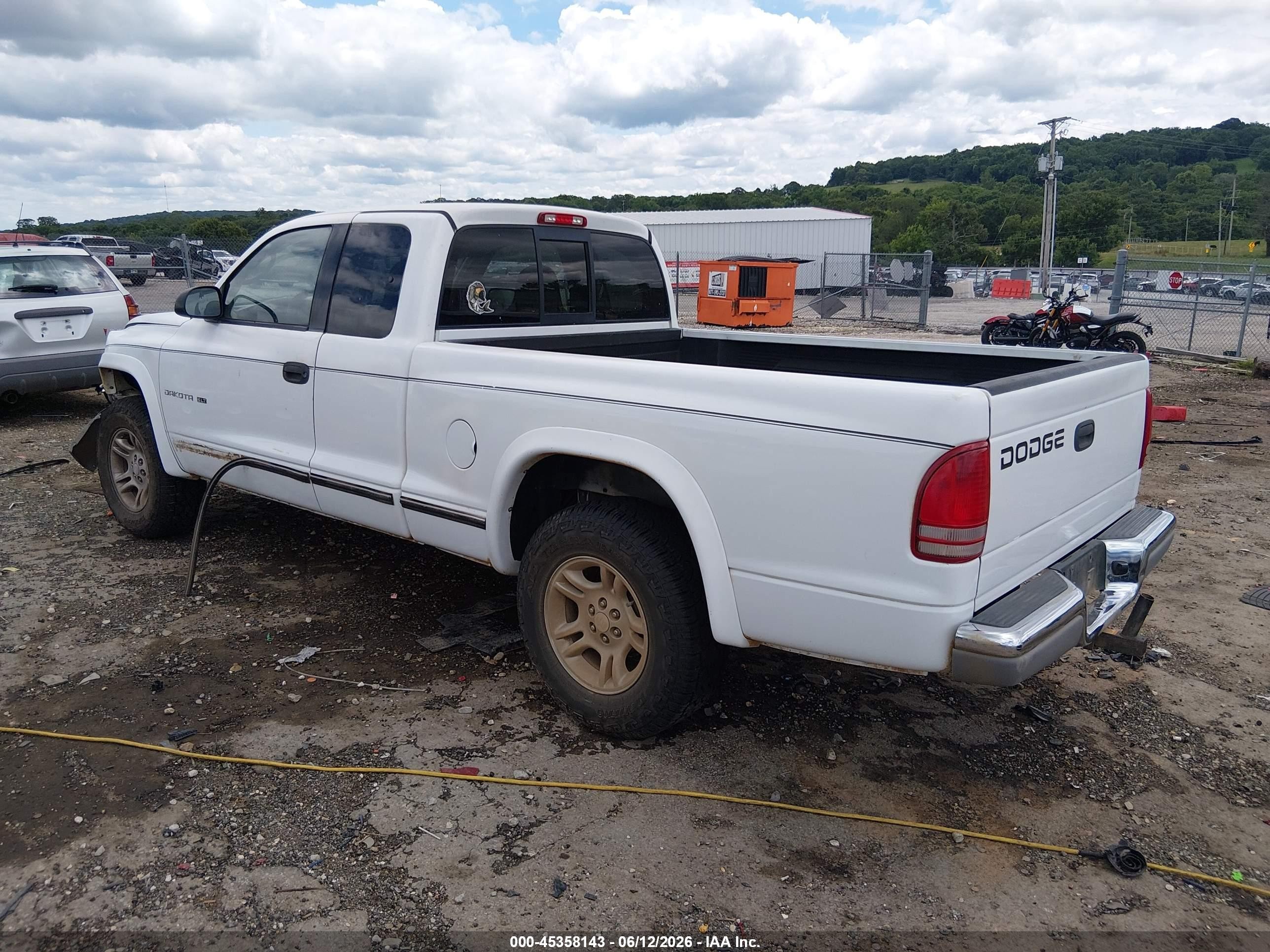 2002 Dodge Dakota Slt White vin: 1B7GL42N12S507860