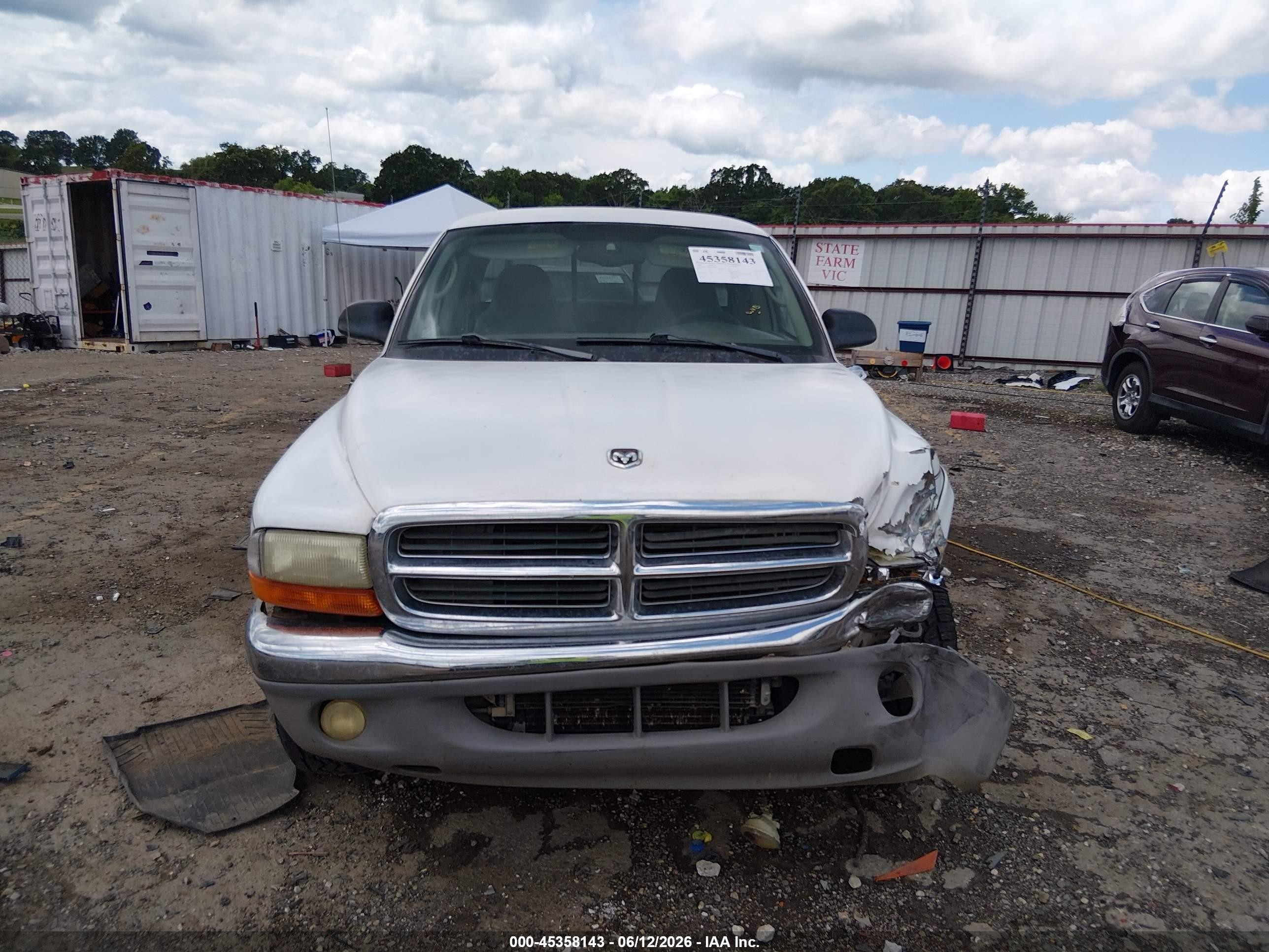 2002 Dodge Dakota Slt White vin: 1B7GL42N12S507860