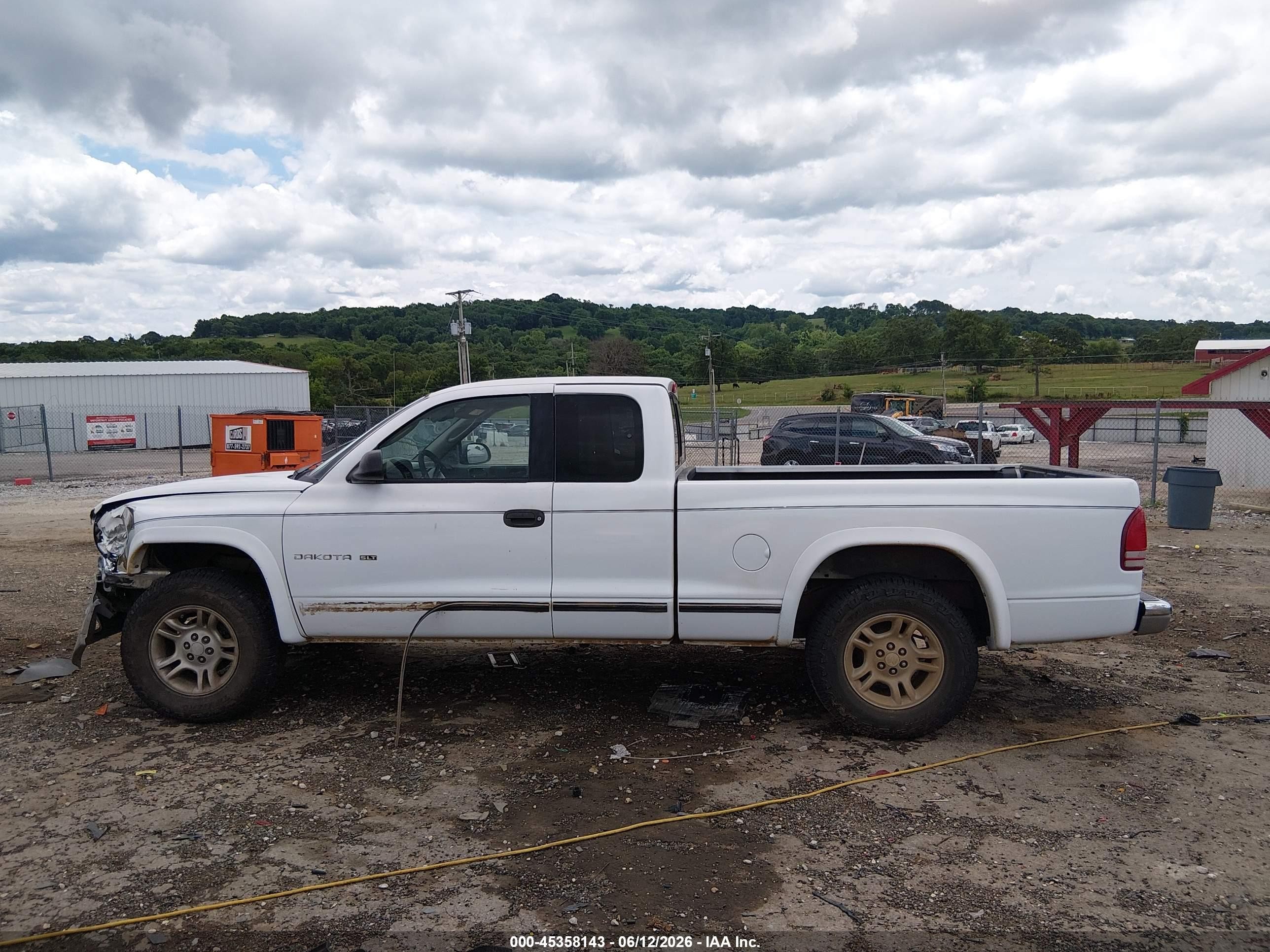 2002 Dodge Dakota Slt White vin: 1B7GL42N12S507860