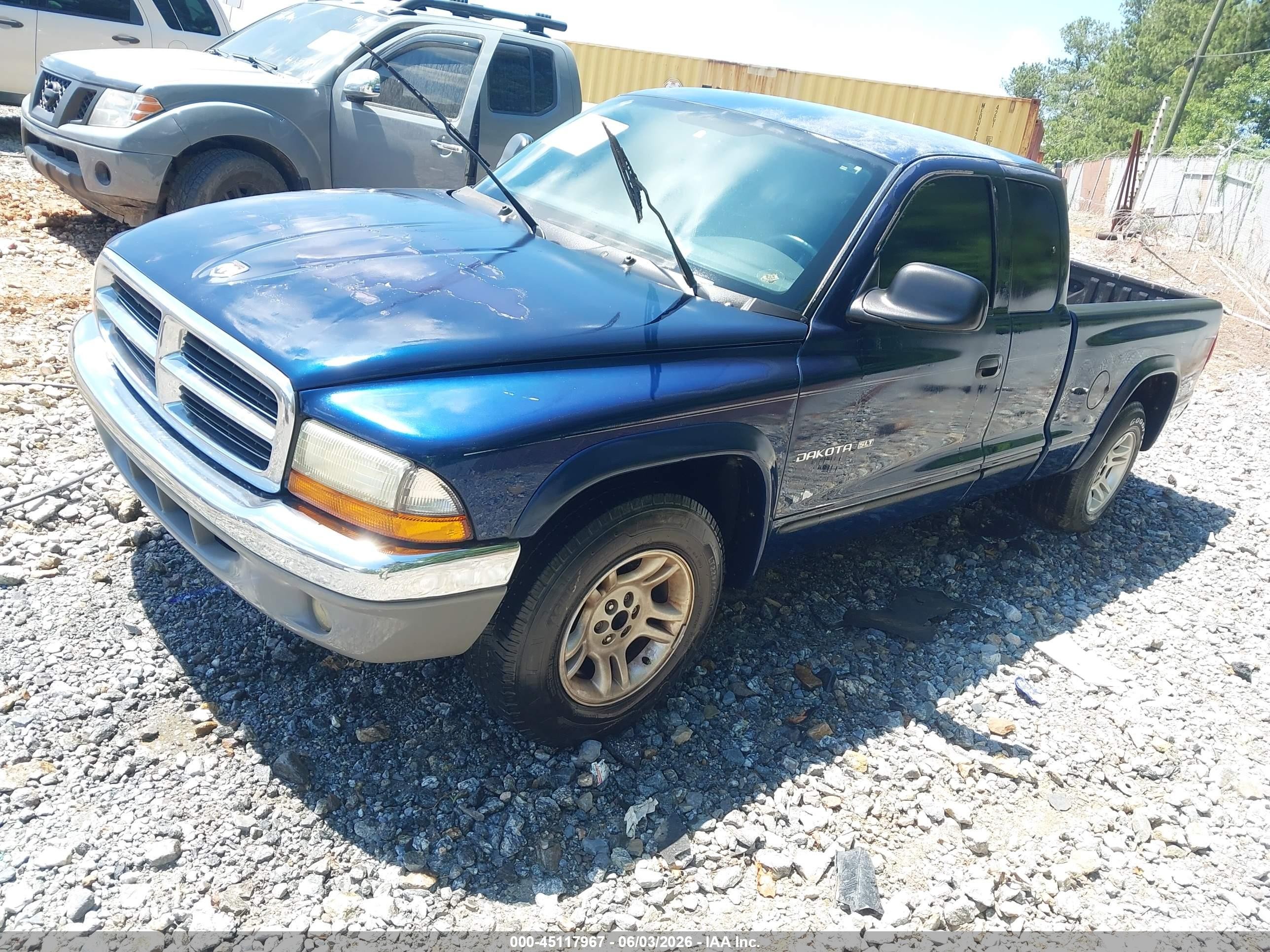 2002 Dodge Dakota Slt Blue vin: 1B7GL42X22S511336
