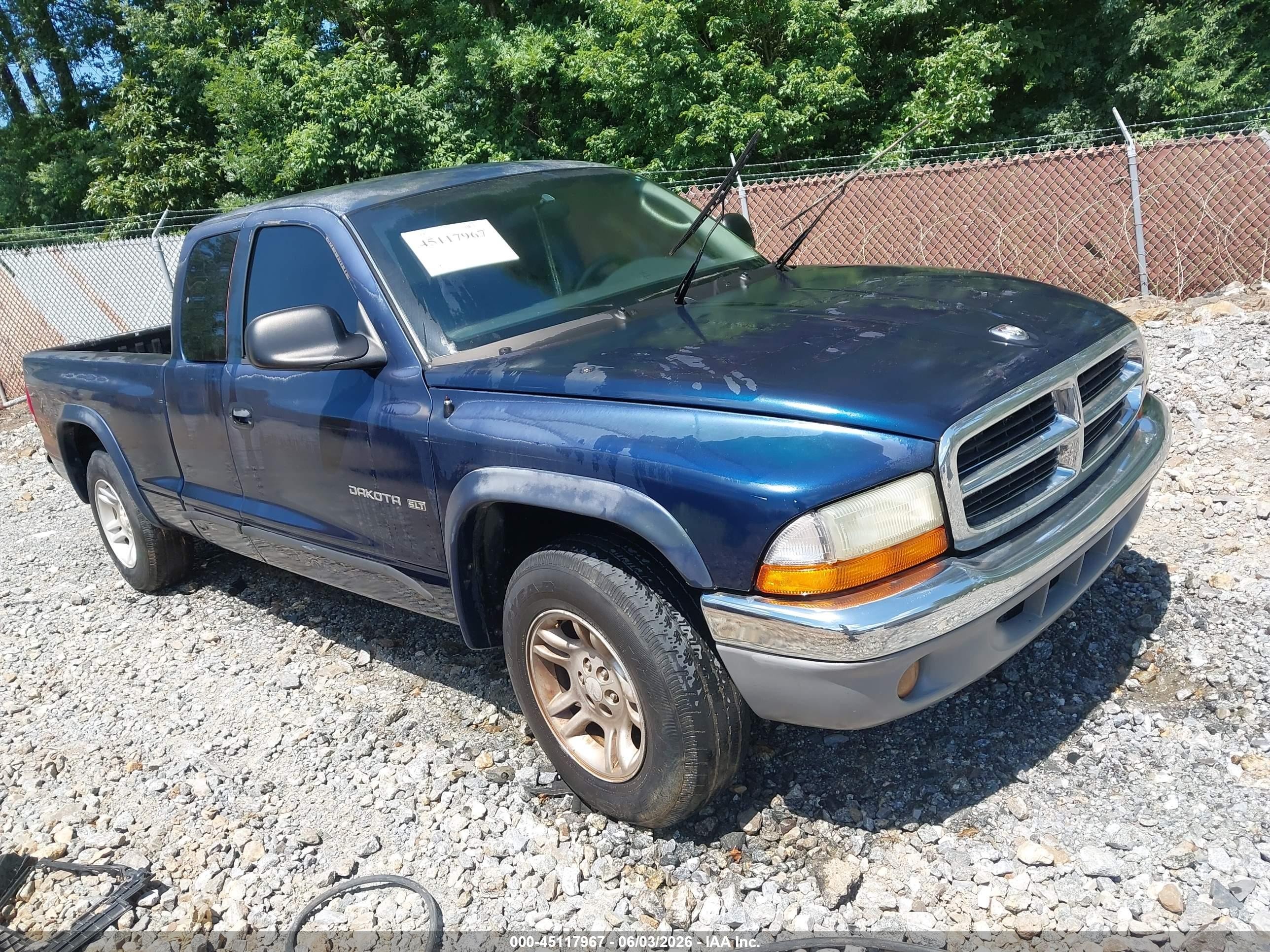 2002 Dodge Dakota Slt Blue vin: 1B7GL42X22S511336