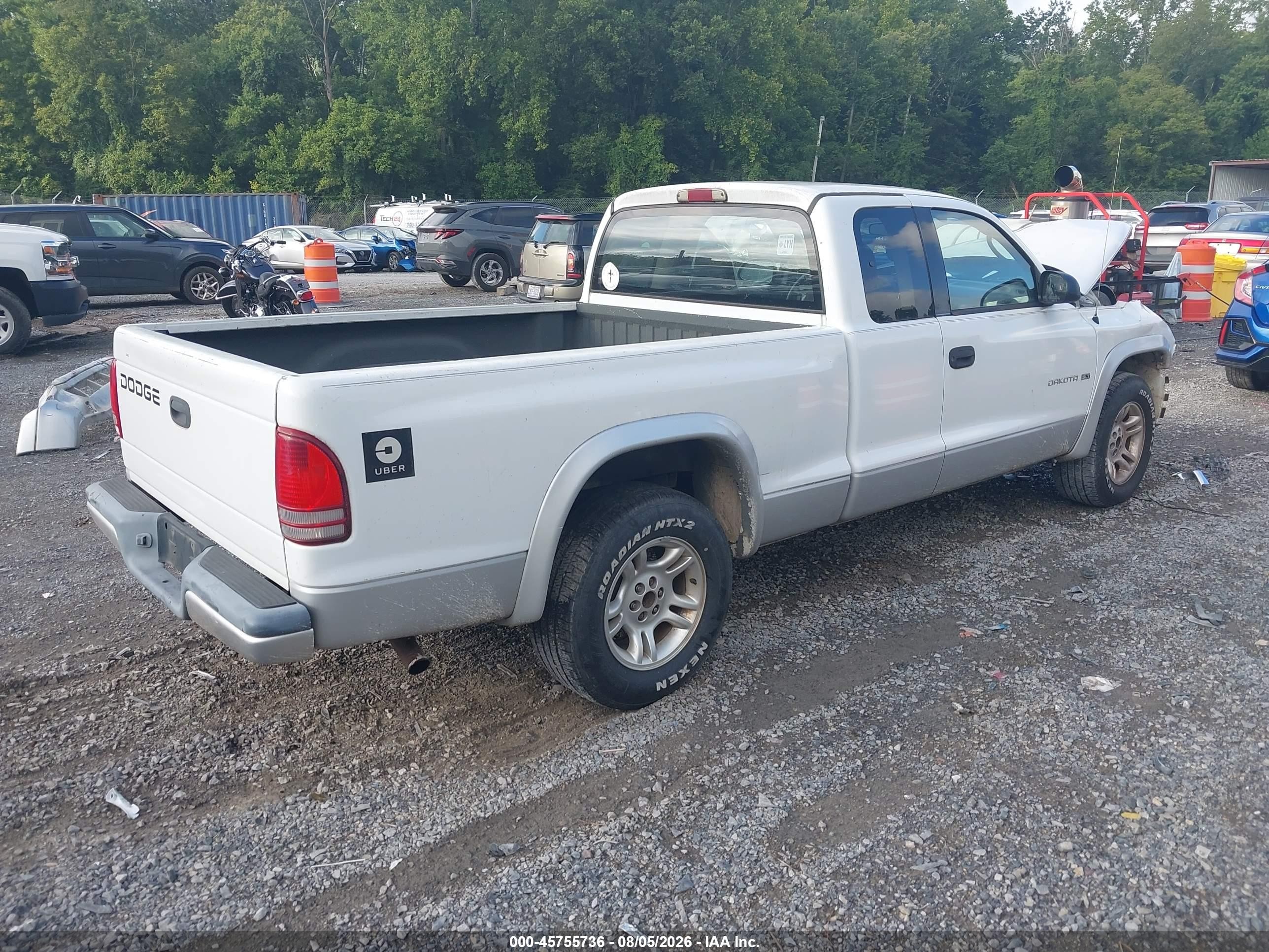 2002 Dodge Dakota Slt White vin: 1B7GL42X52S522072