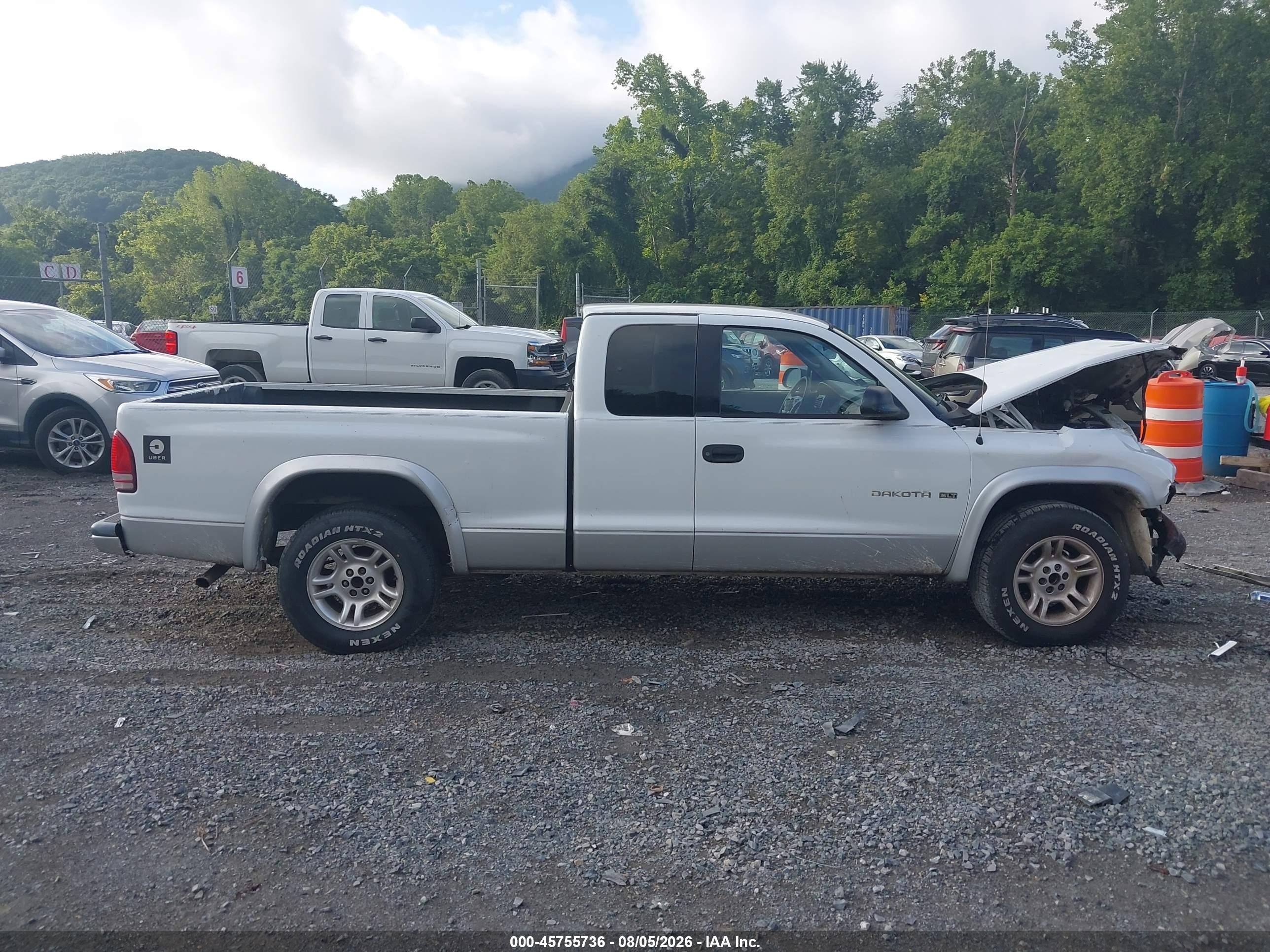 2002 Dodge Dakota Slt White vin: 1B7GL42X52S522072