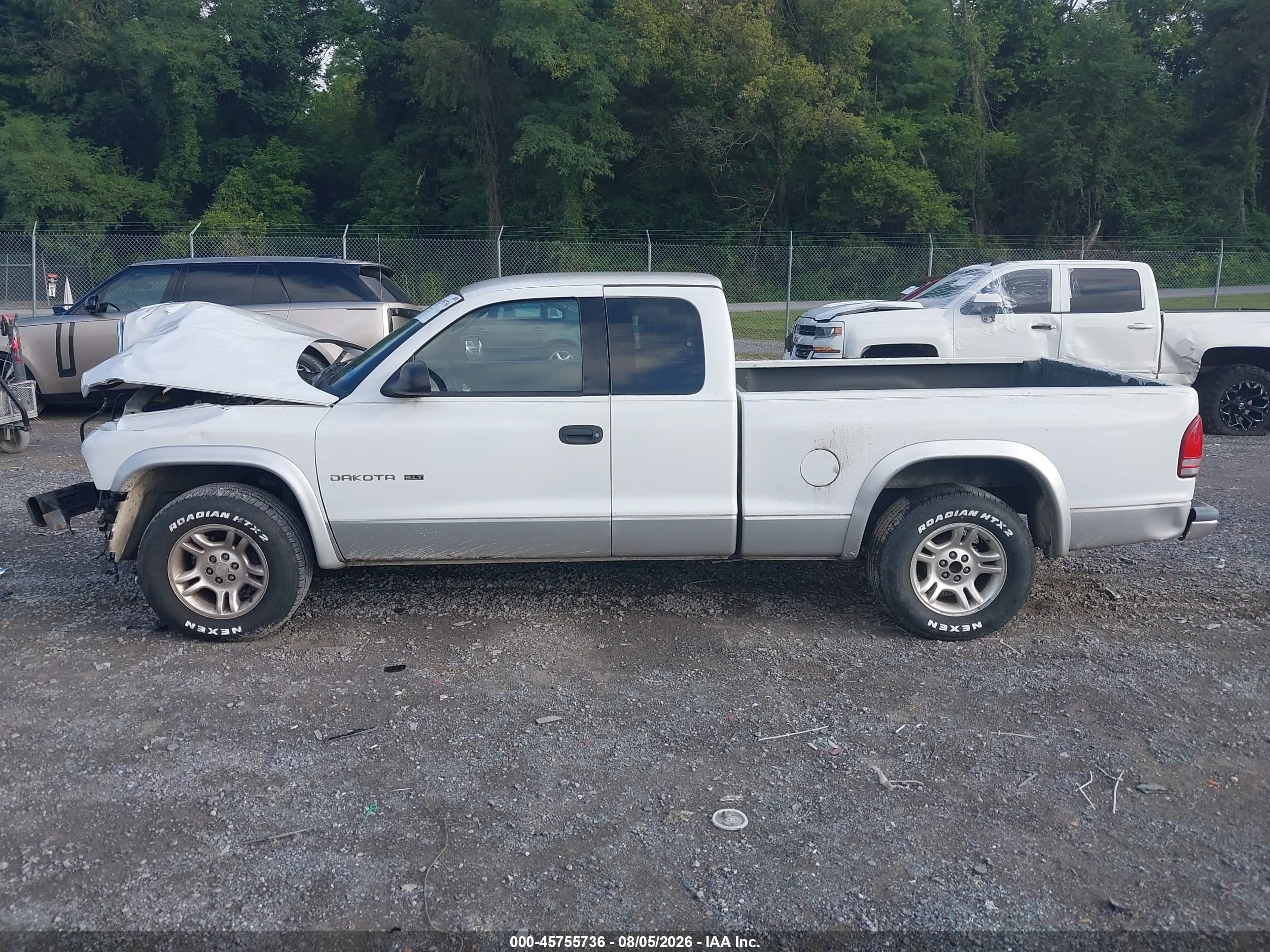 2002 Dodge Dakota Slt White vin: 1B7GL42X52S522072