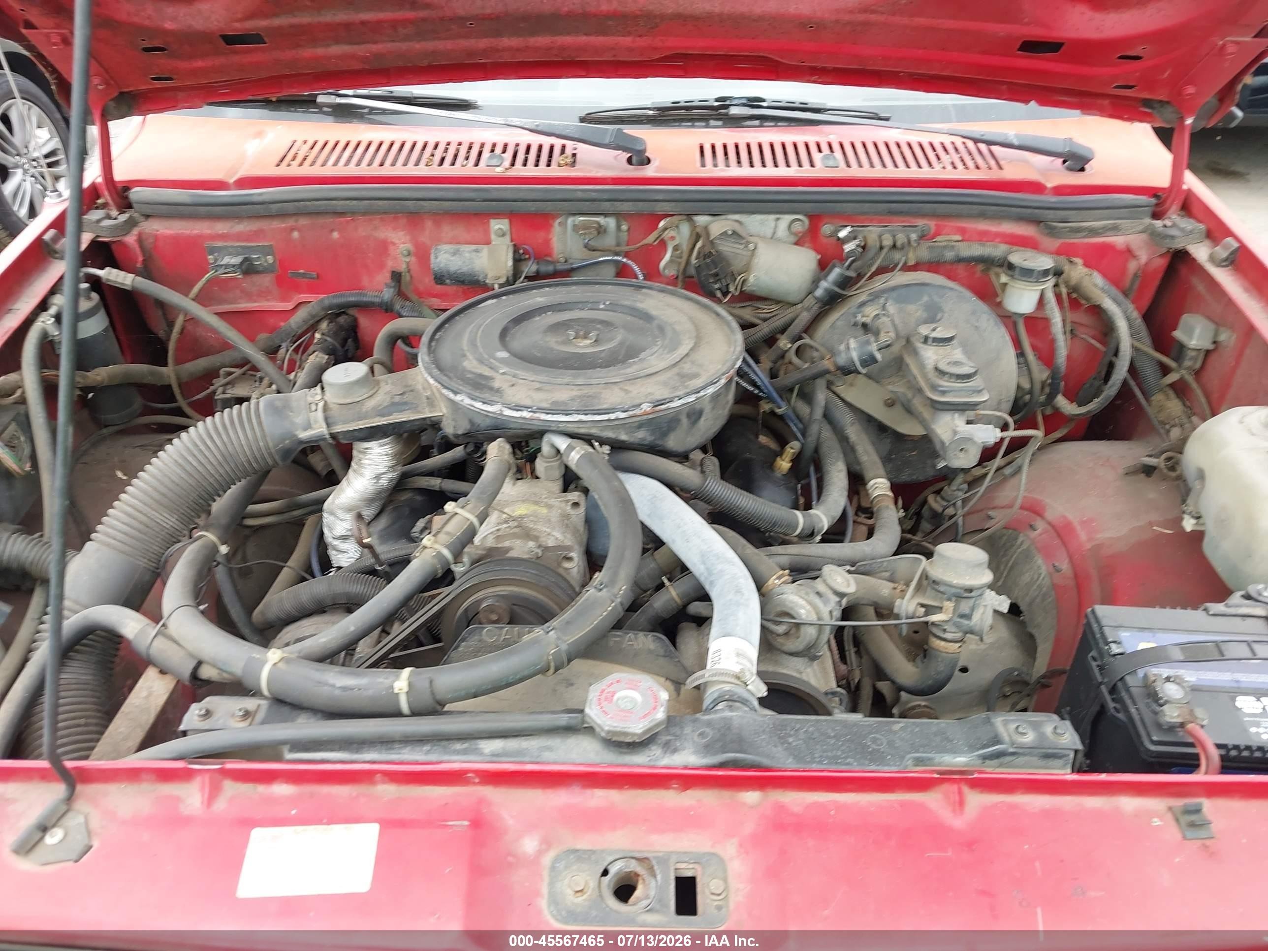 1987 Dodge Dakota   Red vin: 1B7GN14M2HS392370