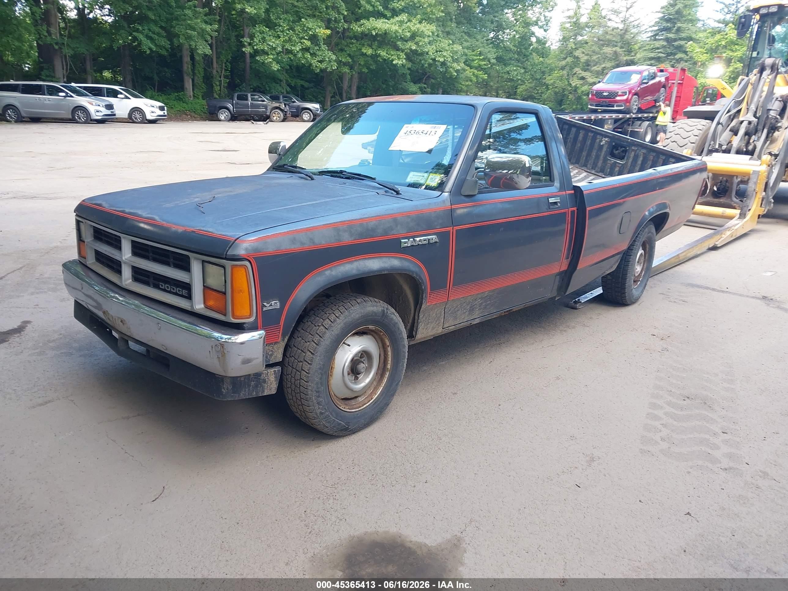 1987 Dodge Dakota   Серый vin: 1B7GN14M8HS316409