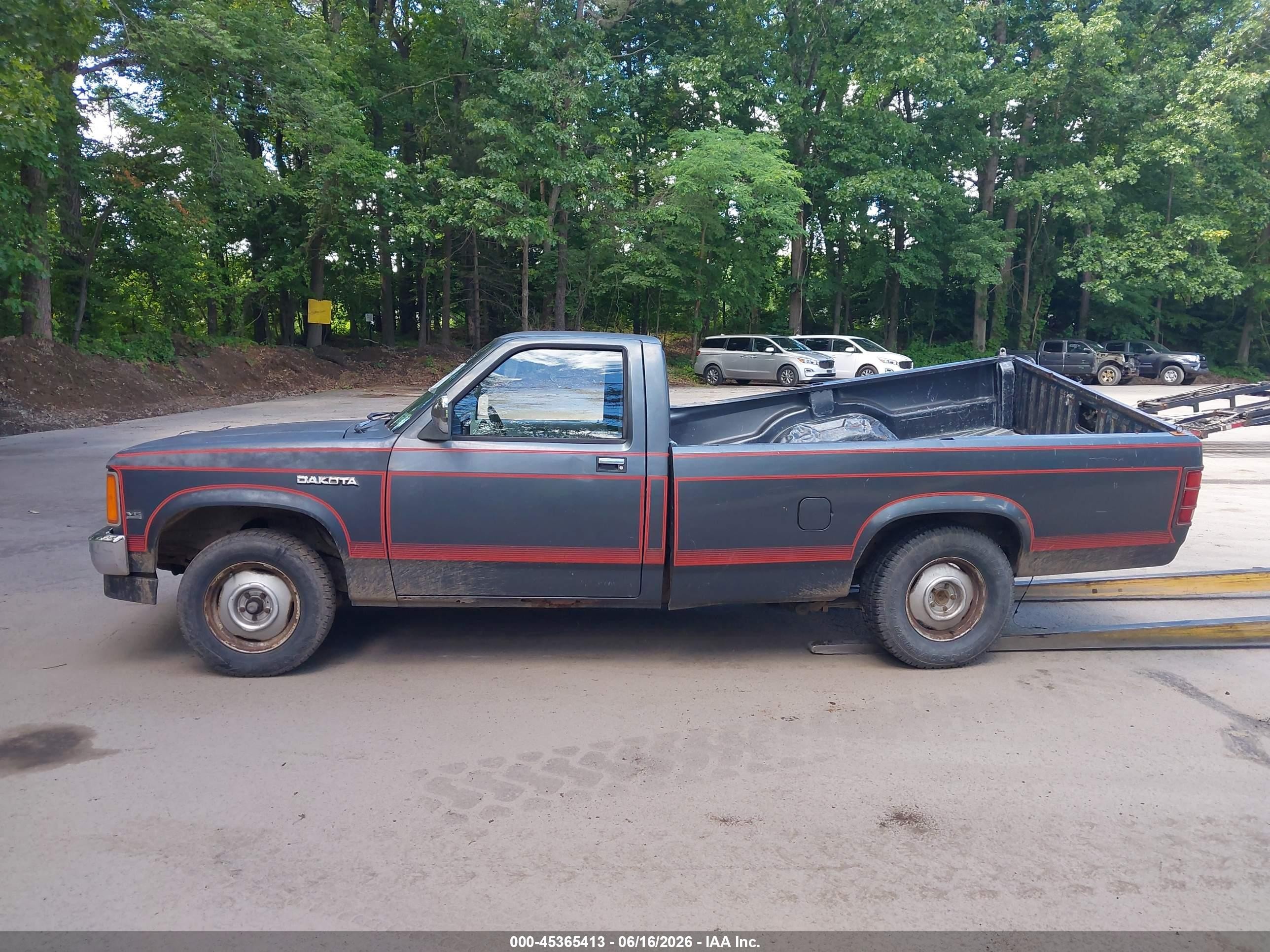 1987 Dodge Dakota   Серый vin: 1B7GN14M8HS316409