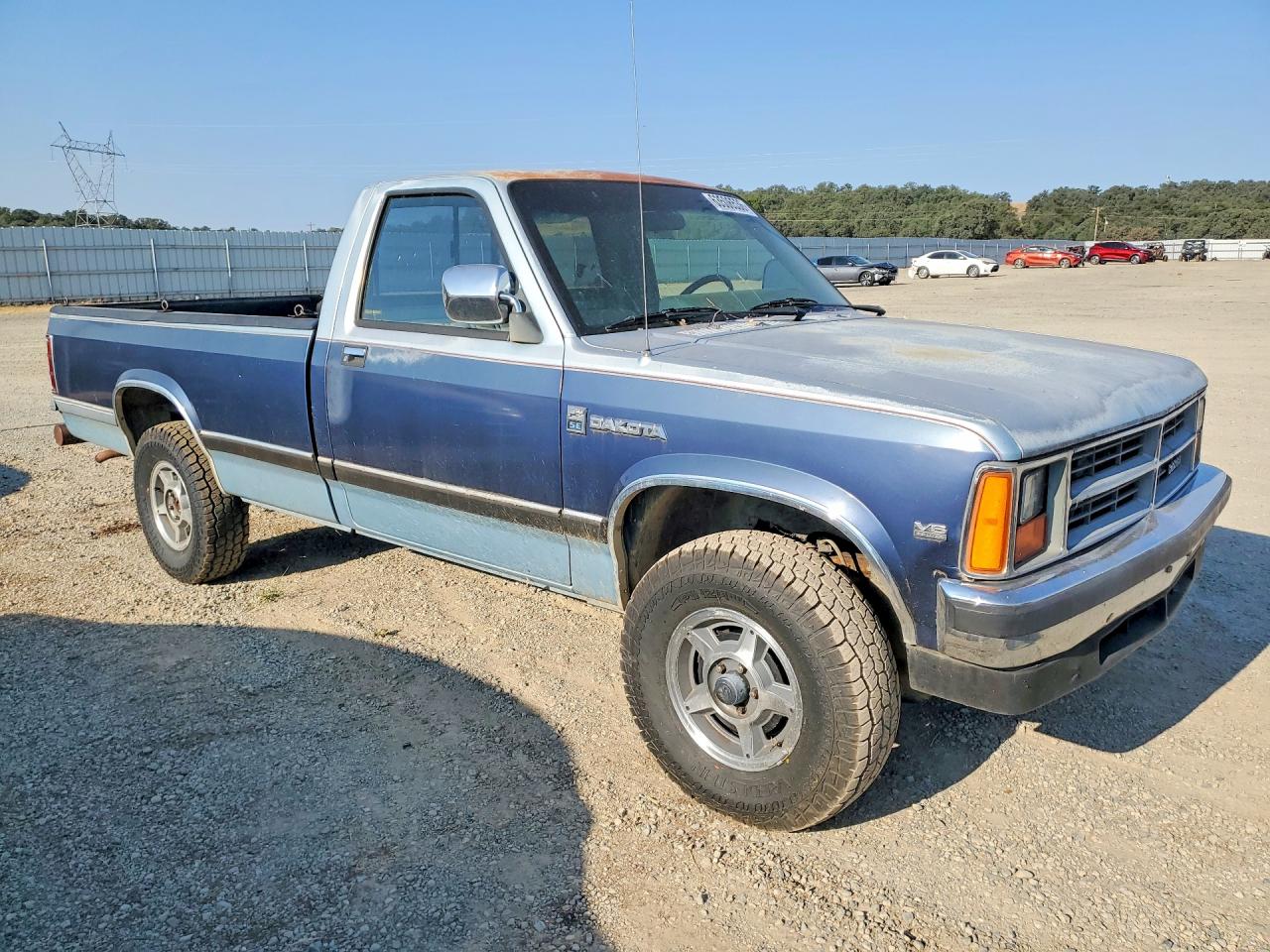 1987 Dodge Dakota Blue vin: 1B7GR14M6HS473750