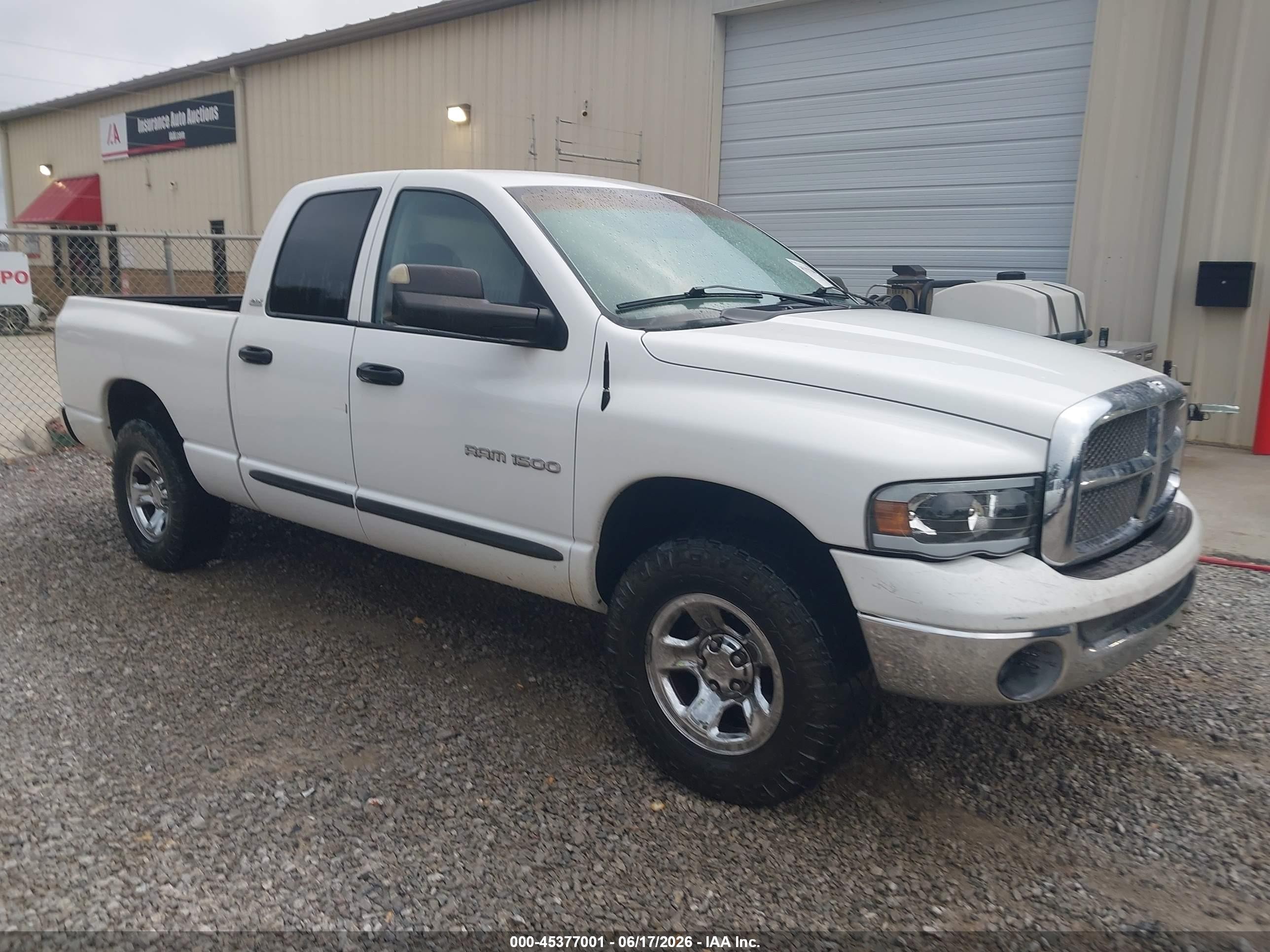 2002 Dodge Ram 1500 St White vin: 1B7HA18N32J111709