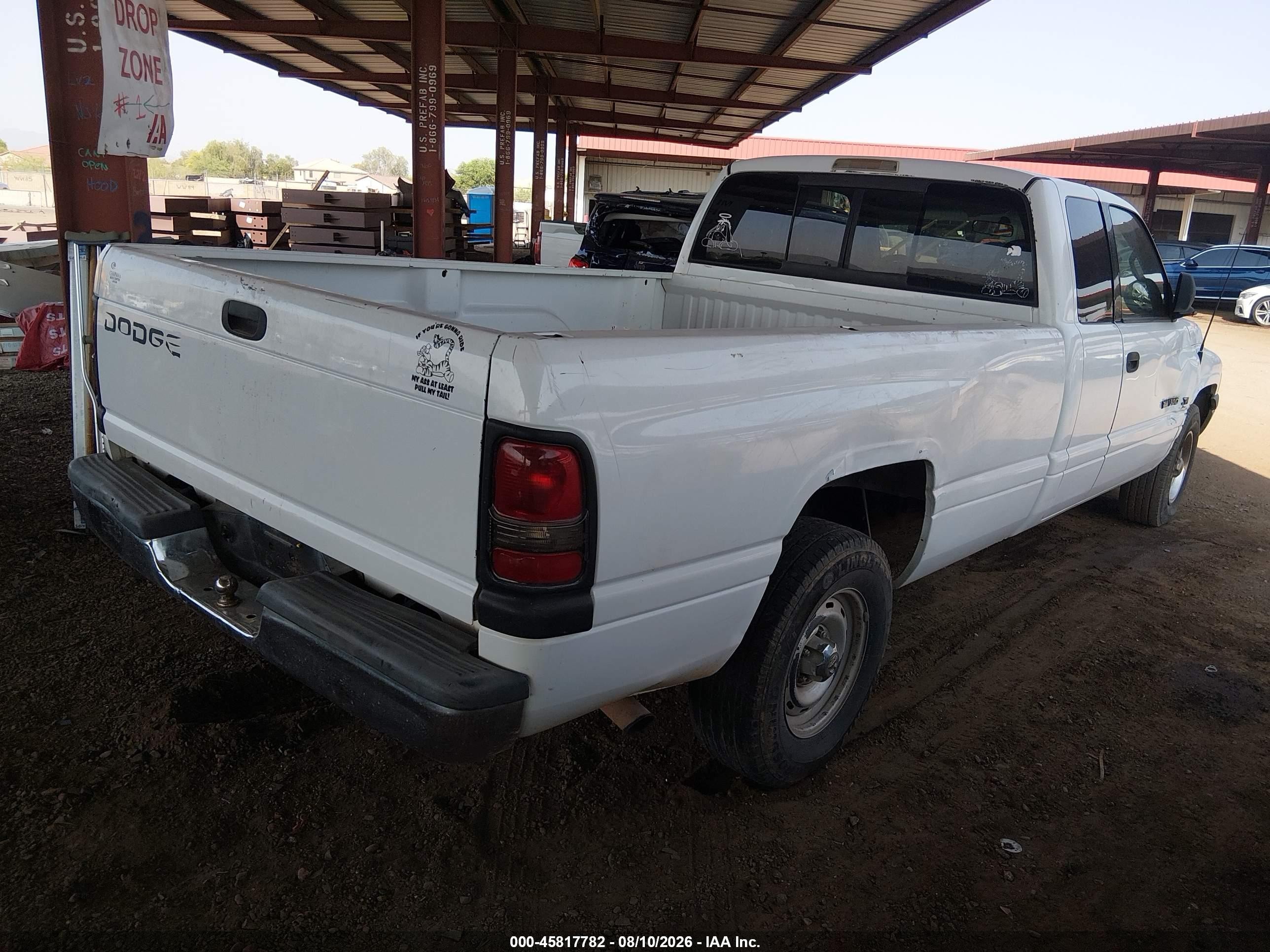 1998 Dodge Ram 1500 St White vin: 1B7HC13Y0WJ179788