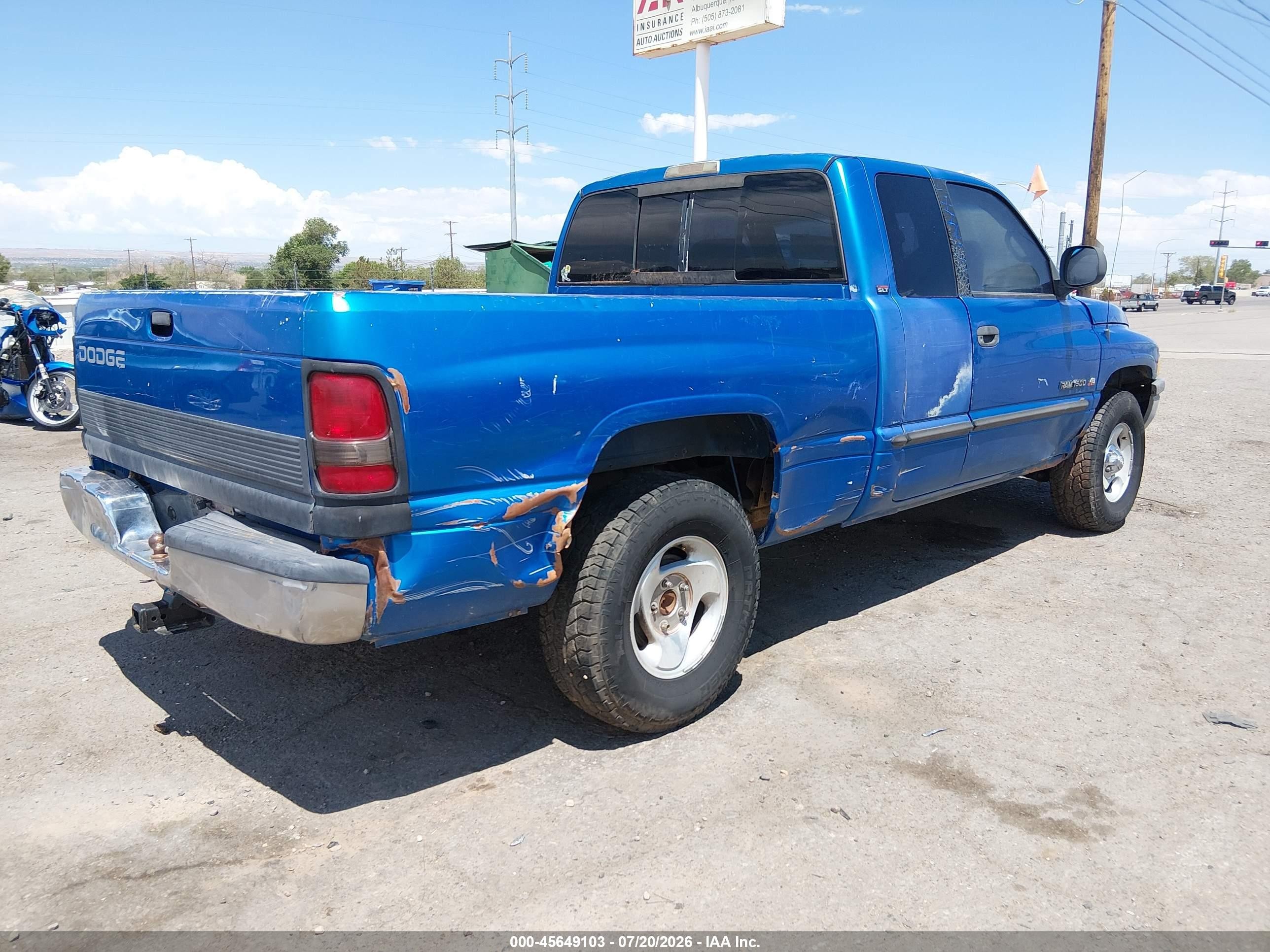 2000 Dodge Ram 1500 St Blue vin: 1B7HC13Y0YJ133638
