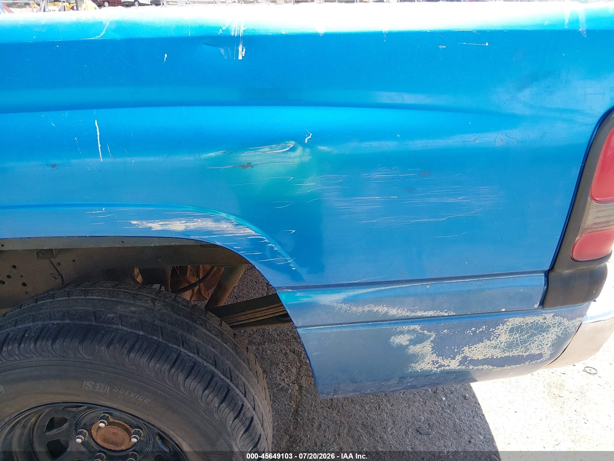 2000 Dodge Ram 1500 St Blue vin: 1B7HC13Y0YJ133638