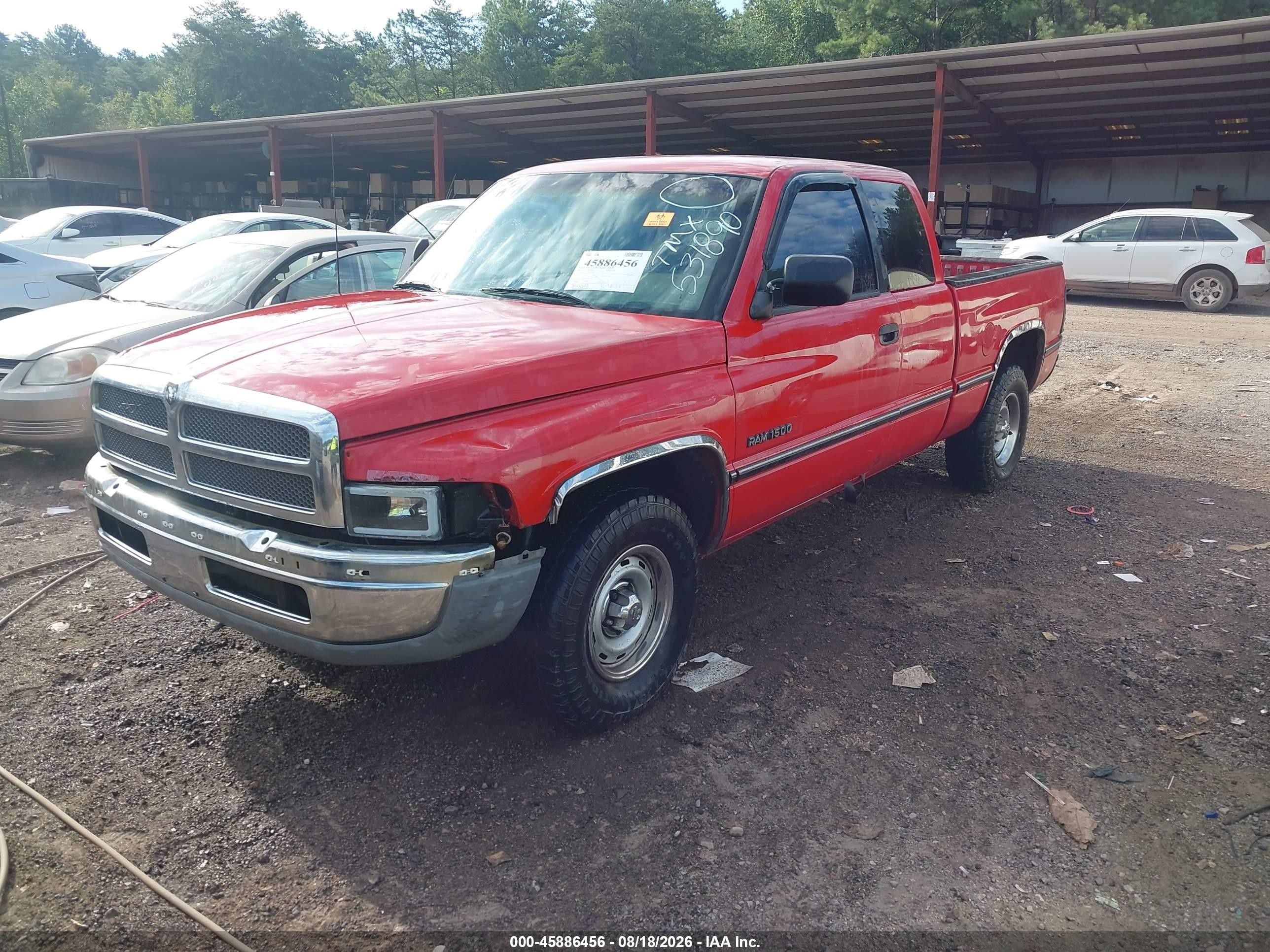 1997 Dodge Ram 1500 St Red vin: 1B7HC13Y1VJ531890