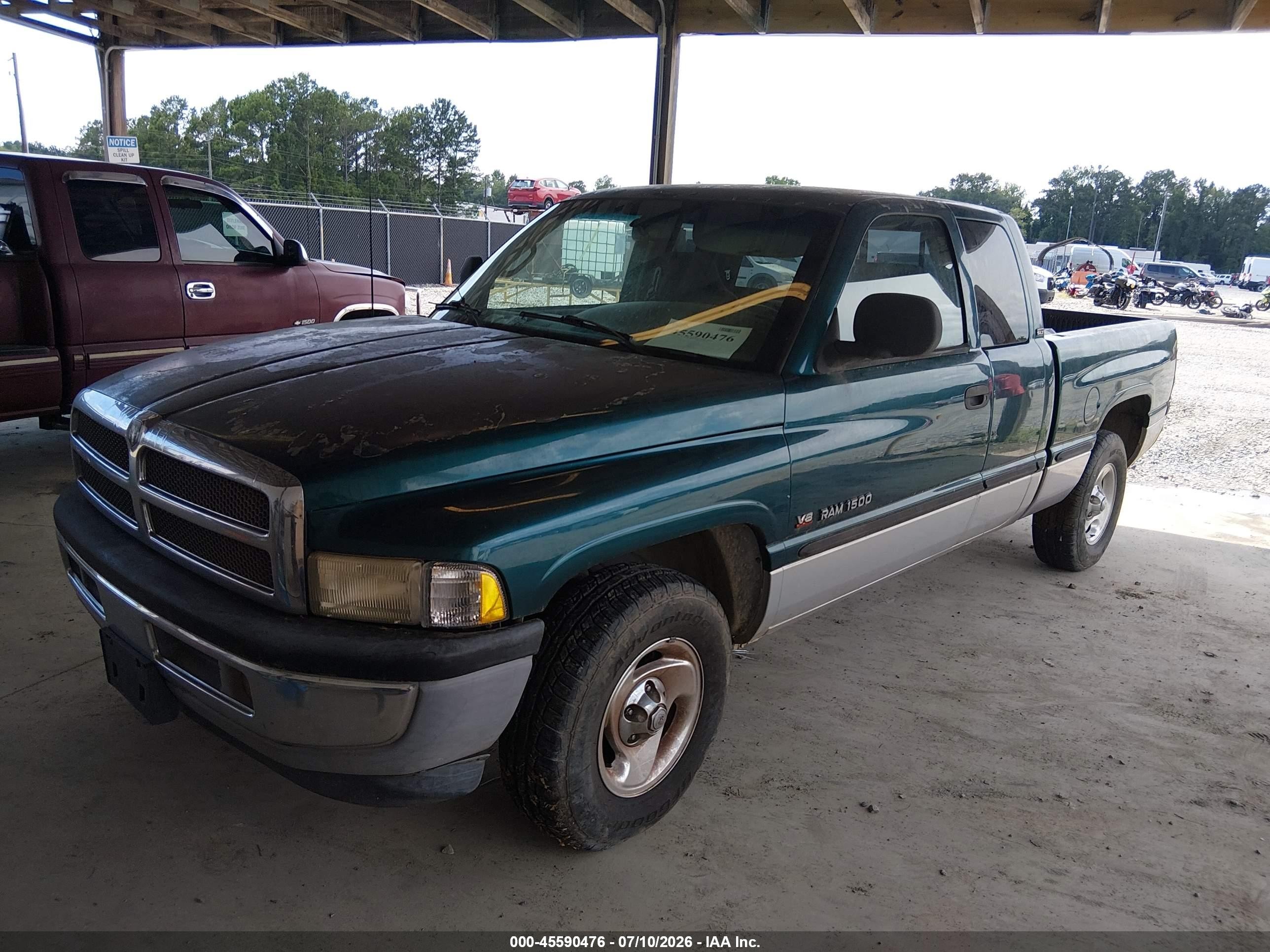 1998 Dodge Ram 1500 St Green vin: 1B7HC13Y4WJ104916