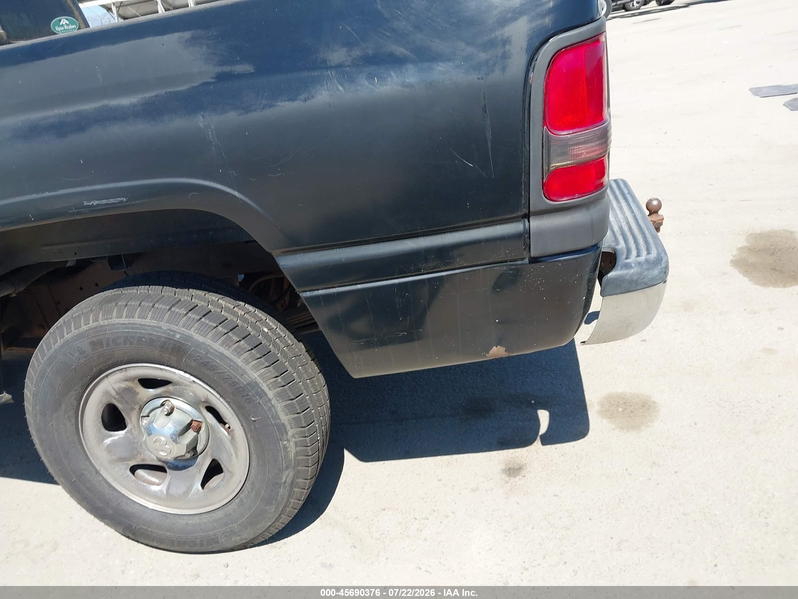 2001 Dodge Ram 1500 St Black vin: 1B7HC13Y61J616072