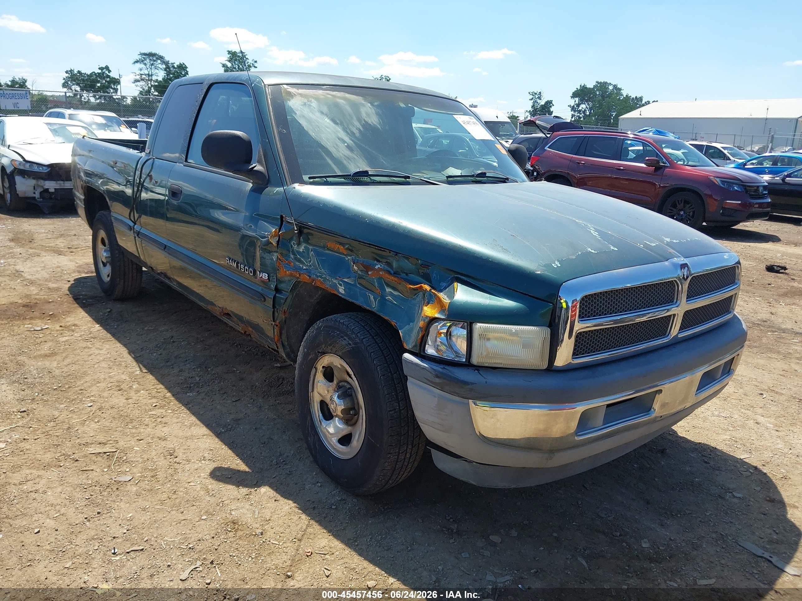 1999 Dodge Ram 1500 St Зеленый vin: 1B7HC13Y6XJ650876