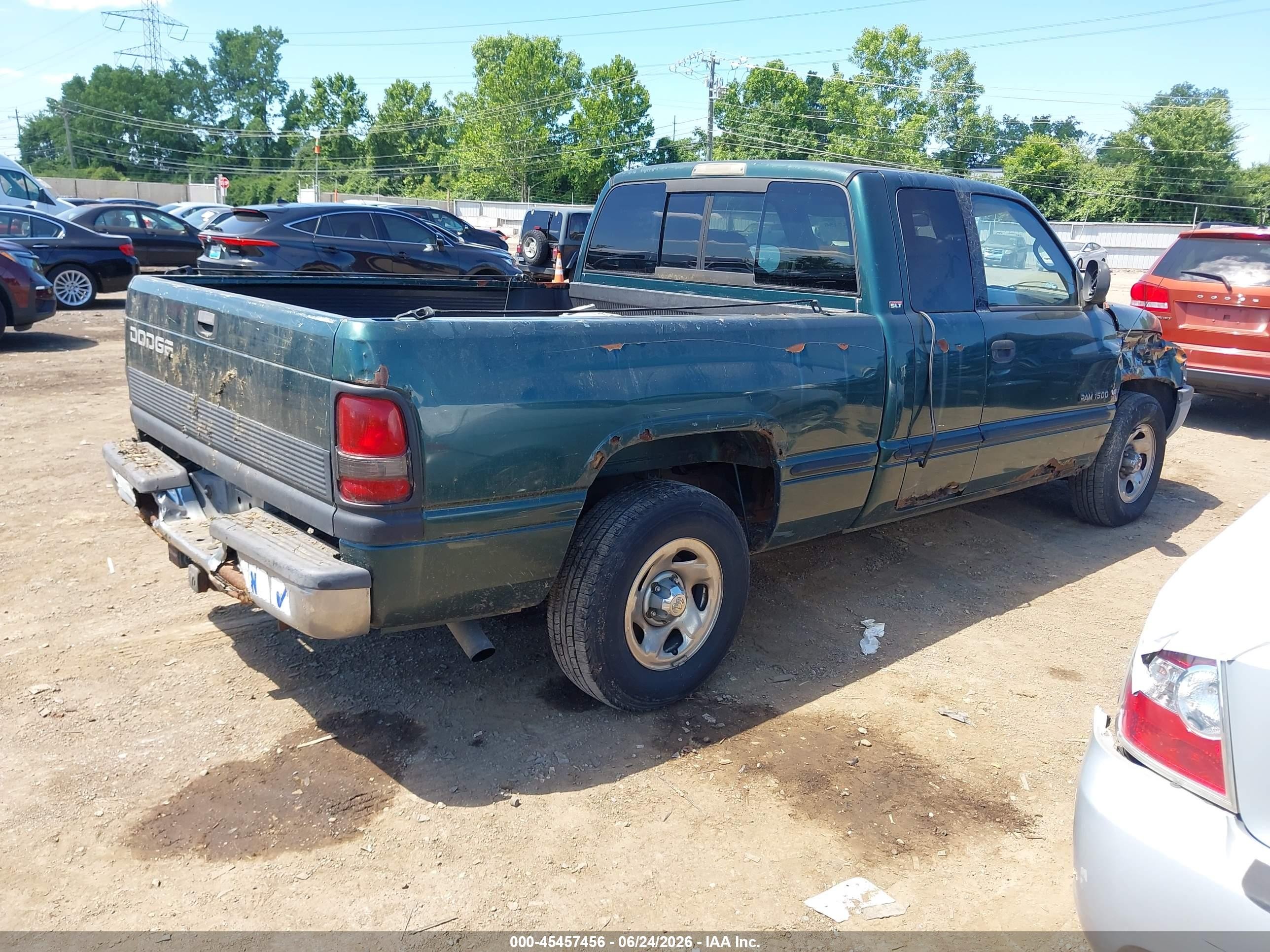 1999 Dodge Ram 1500 St Green vin: 1B7HC13Y6XJ650876