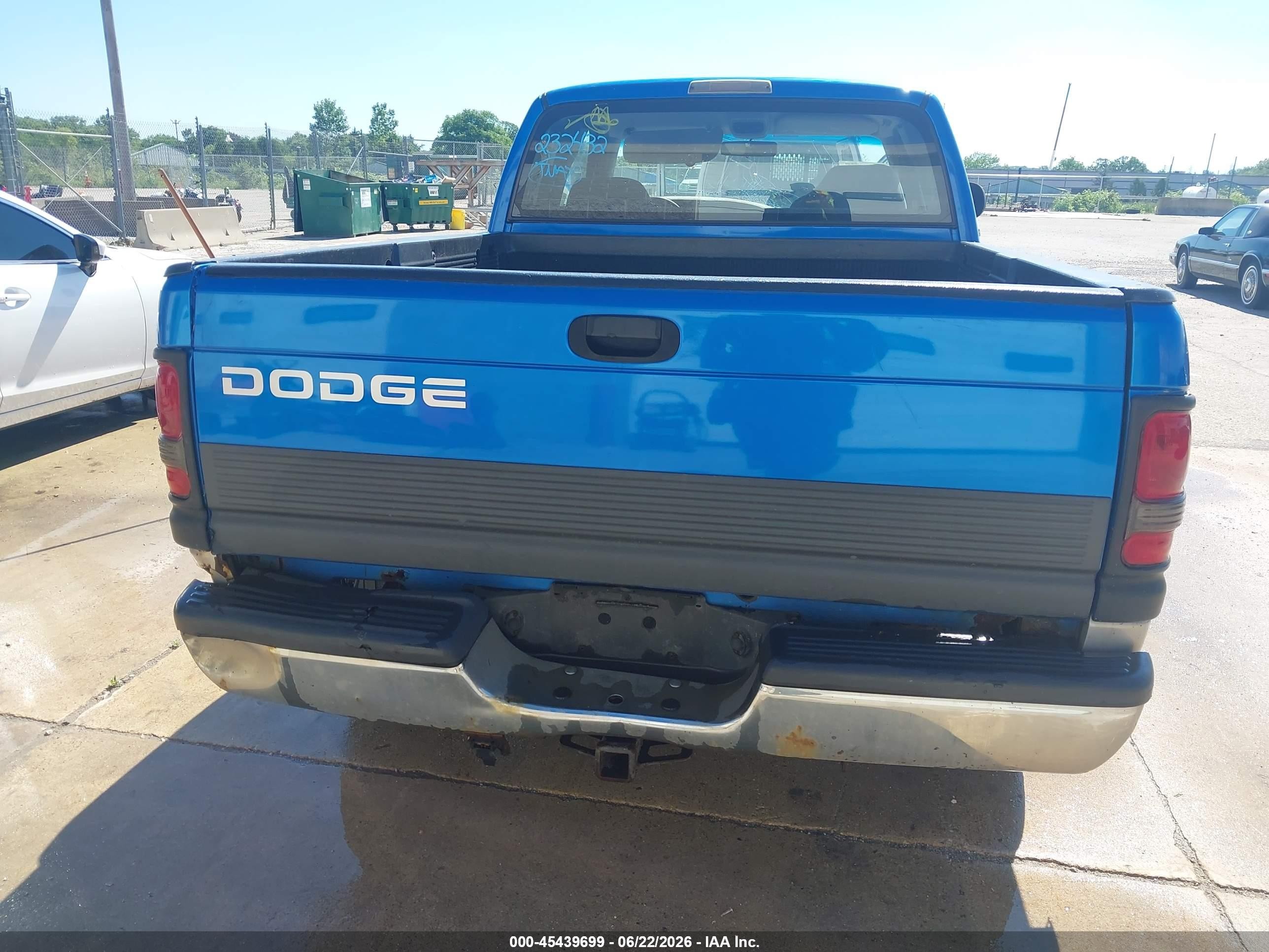 1998 Dodge Ram 1500 St Blue vin: 1B7HC13Y8WJ232432