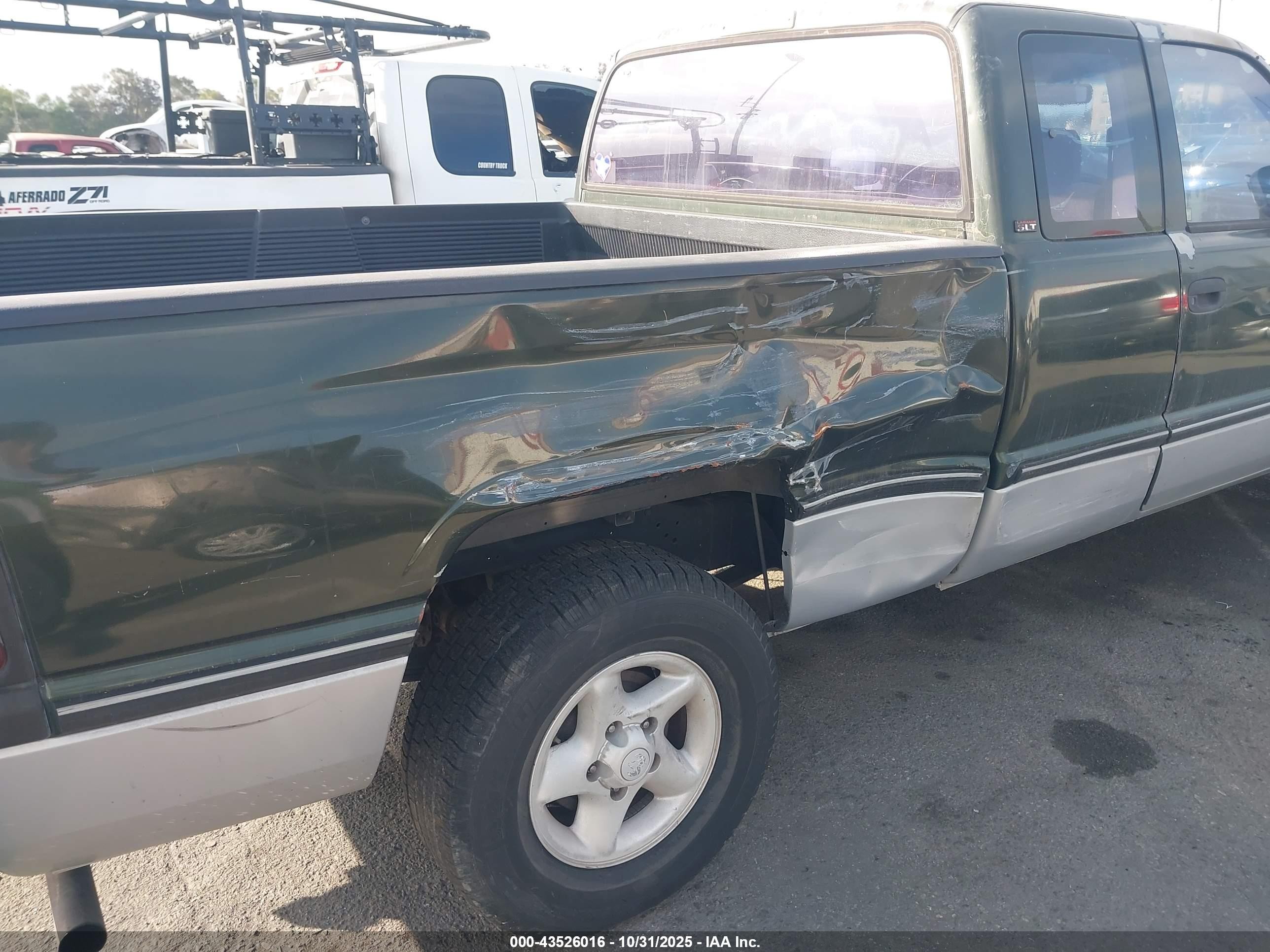1996 Dodge Ram 1500   Green vin: 1B7HC13YXTJ140718