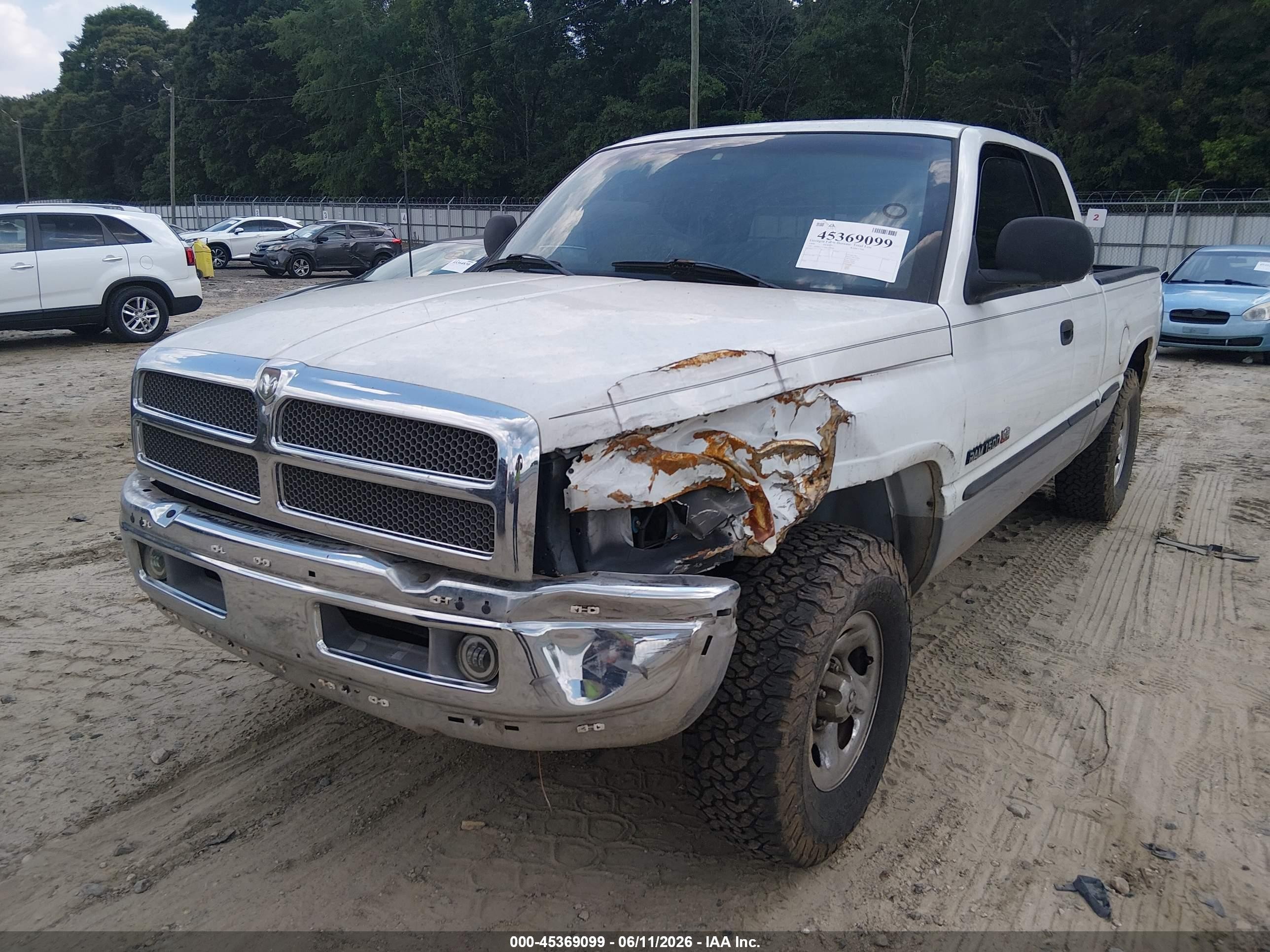 1998 Dodge Ram 1500 St White vin: 1B7HC13YXWJ193889