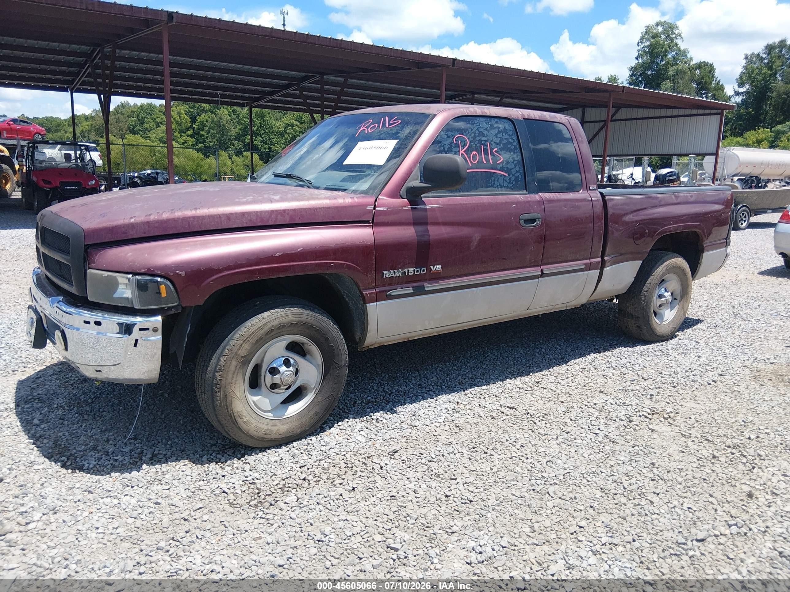 2001 Dodge Ram 1500 St Burgundy vin: 1B7HC13Z01J569419