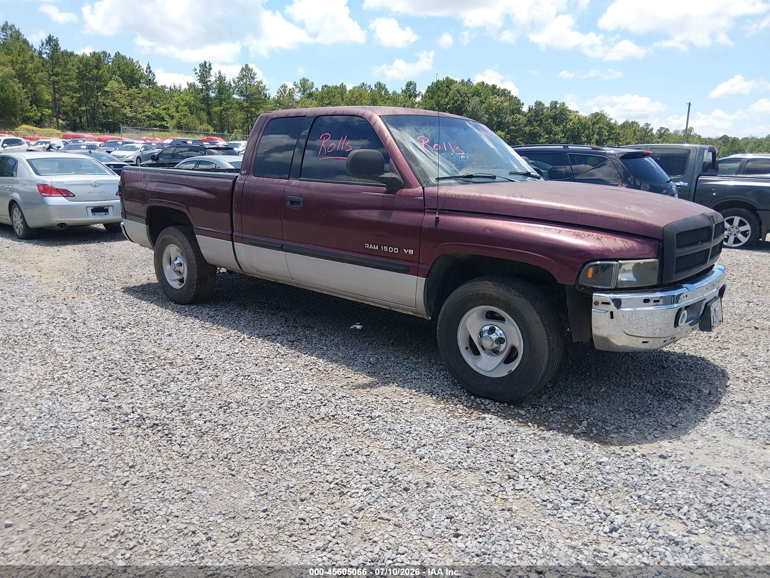 2001 Dodge Ram 1500 St Burgundy vin: 1B7HC13Z01J569419