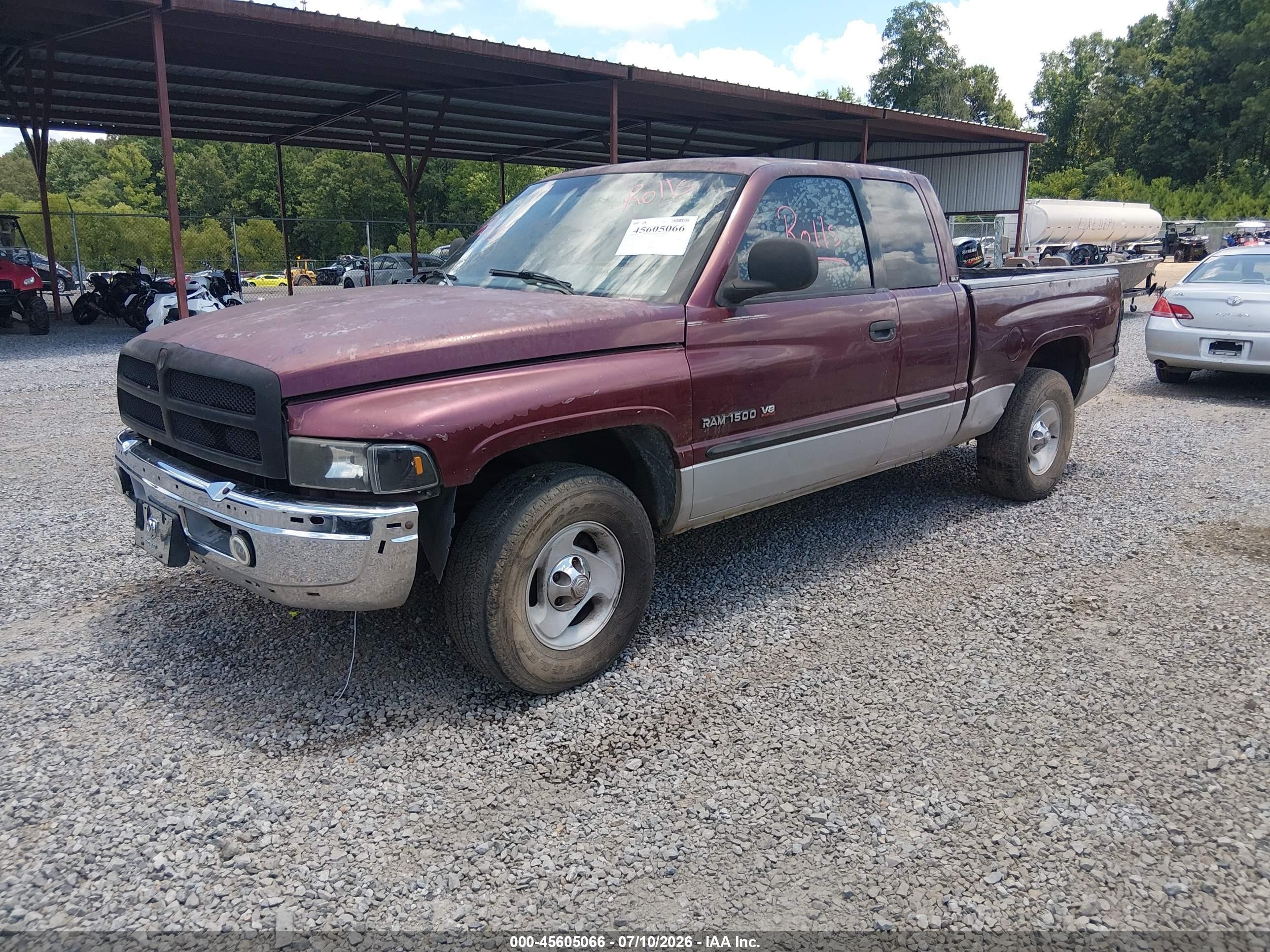 2001 Dodge Ram 1500 St Burgundy vin: 1B7HC13Z01J569419