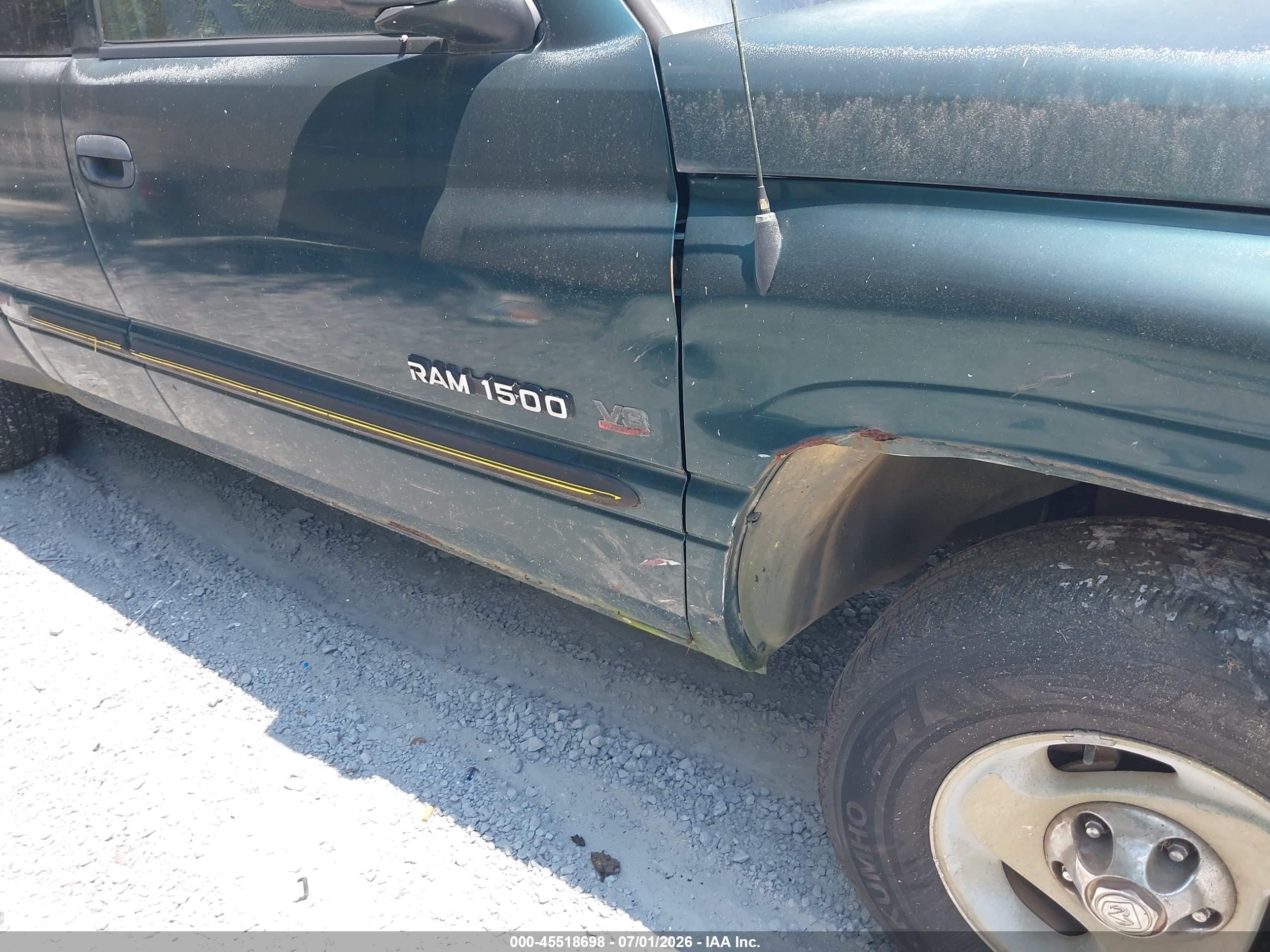 2001 Dodge Ram 1500 St Green vin: 1B7HC13Z61J565682