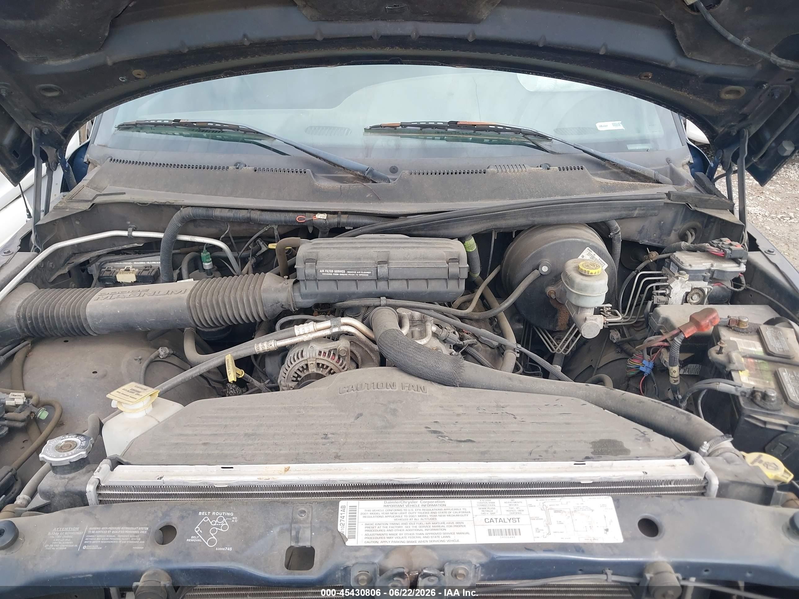 2001 Dodge Ram 1500 St Blue vin: 1B7HC13Z71J191387